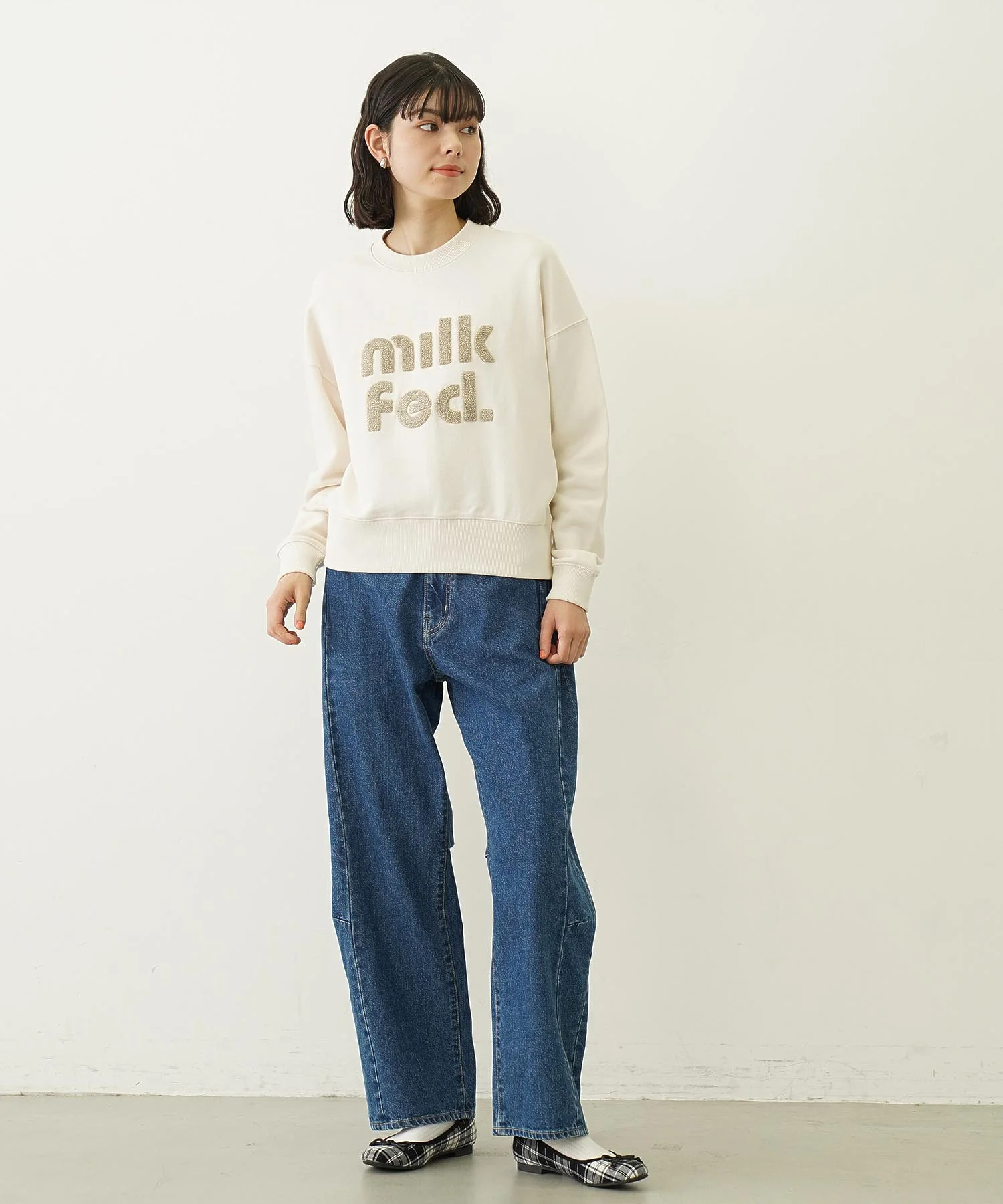 CUT-OUT LOGO SHORT SWEAT TOP - Image 20