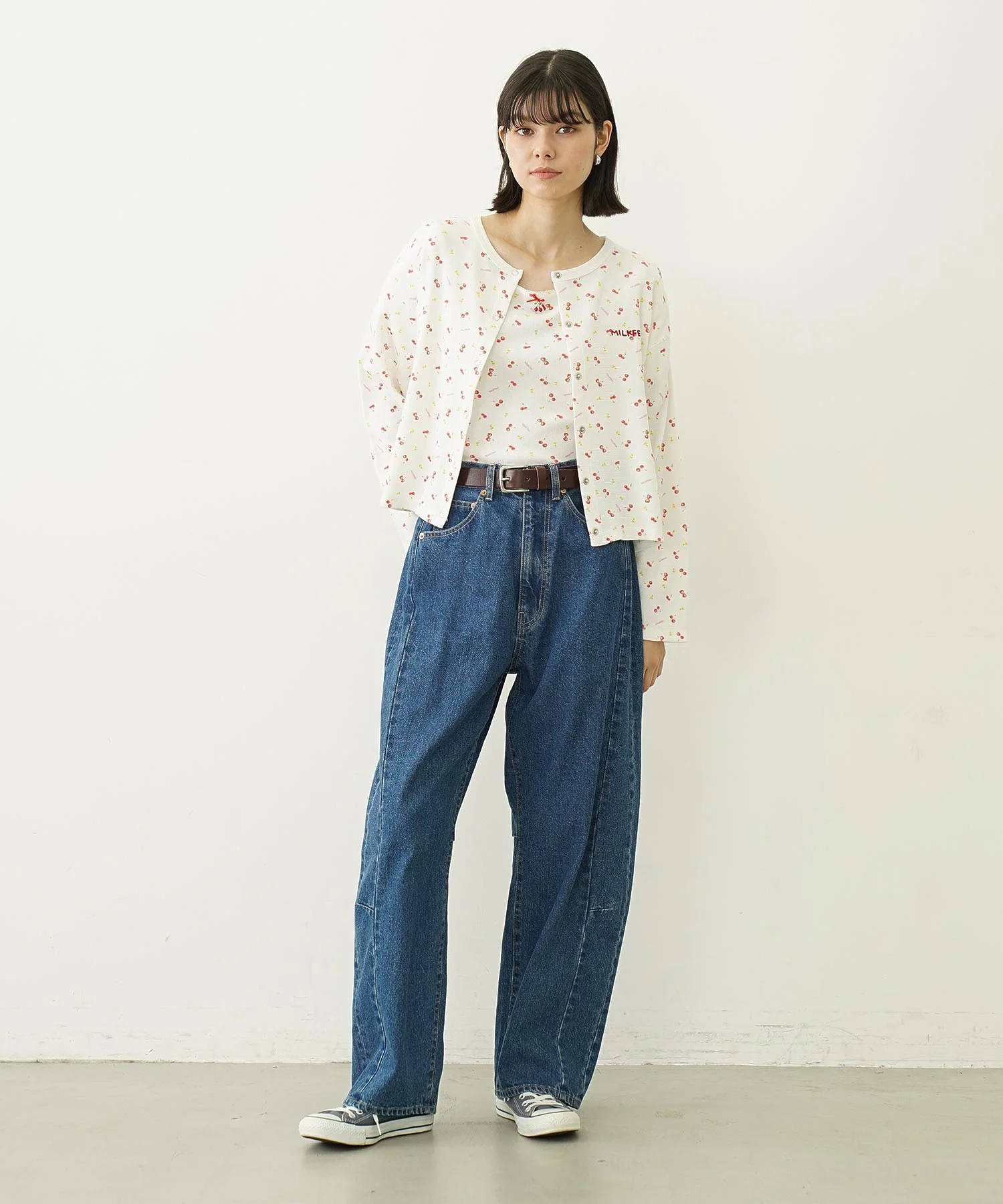 CHERRY PATTERN WAFFLE CARDIGAN - Image 38