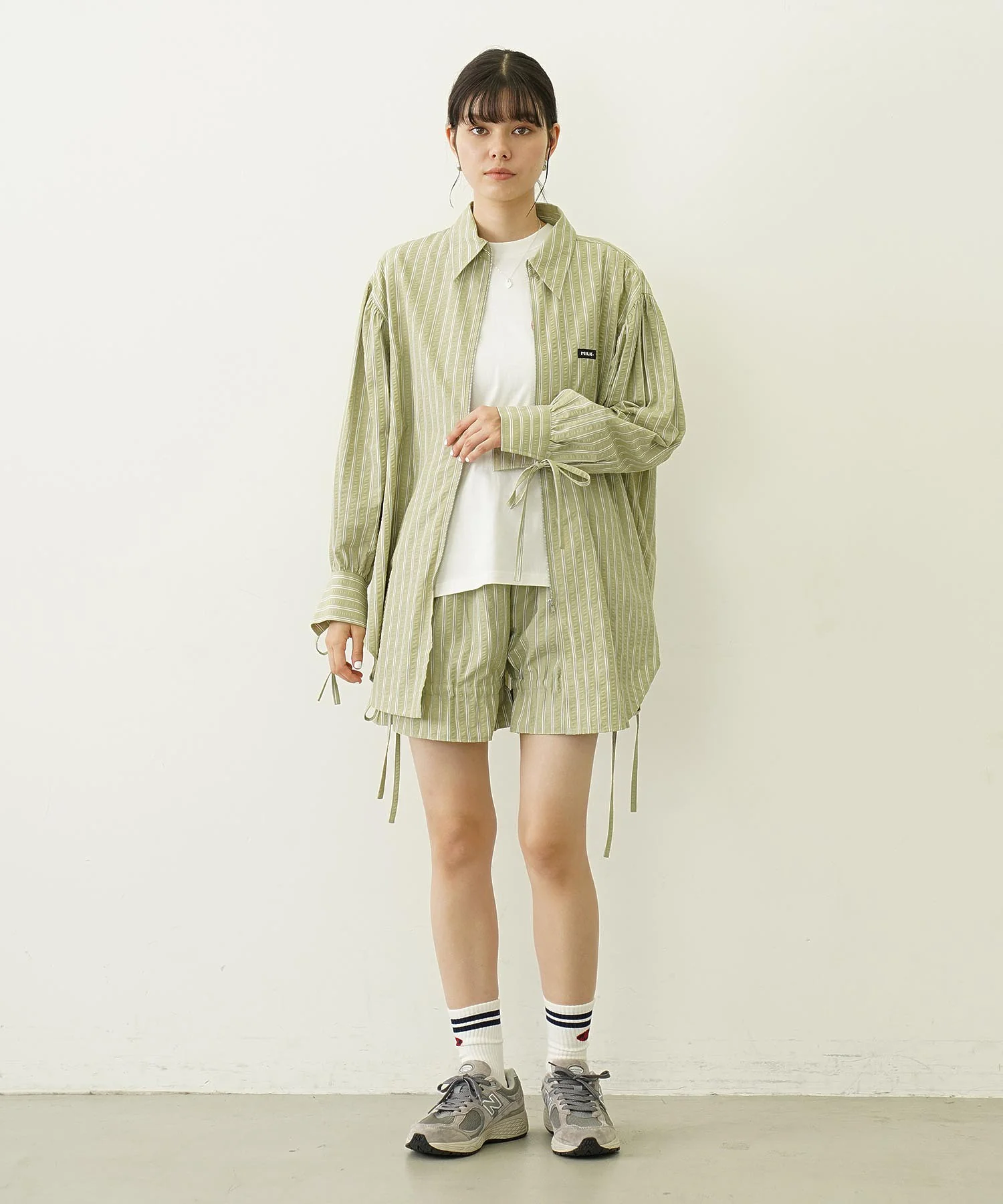 STRIPED ZIP UP SHIRT - Image 15