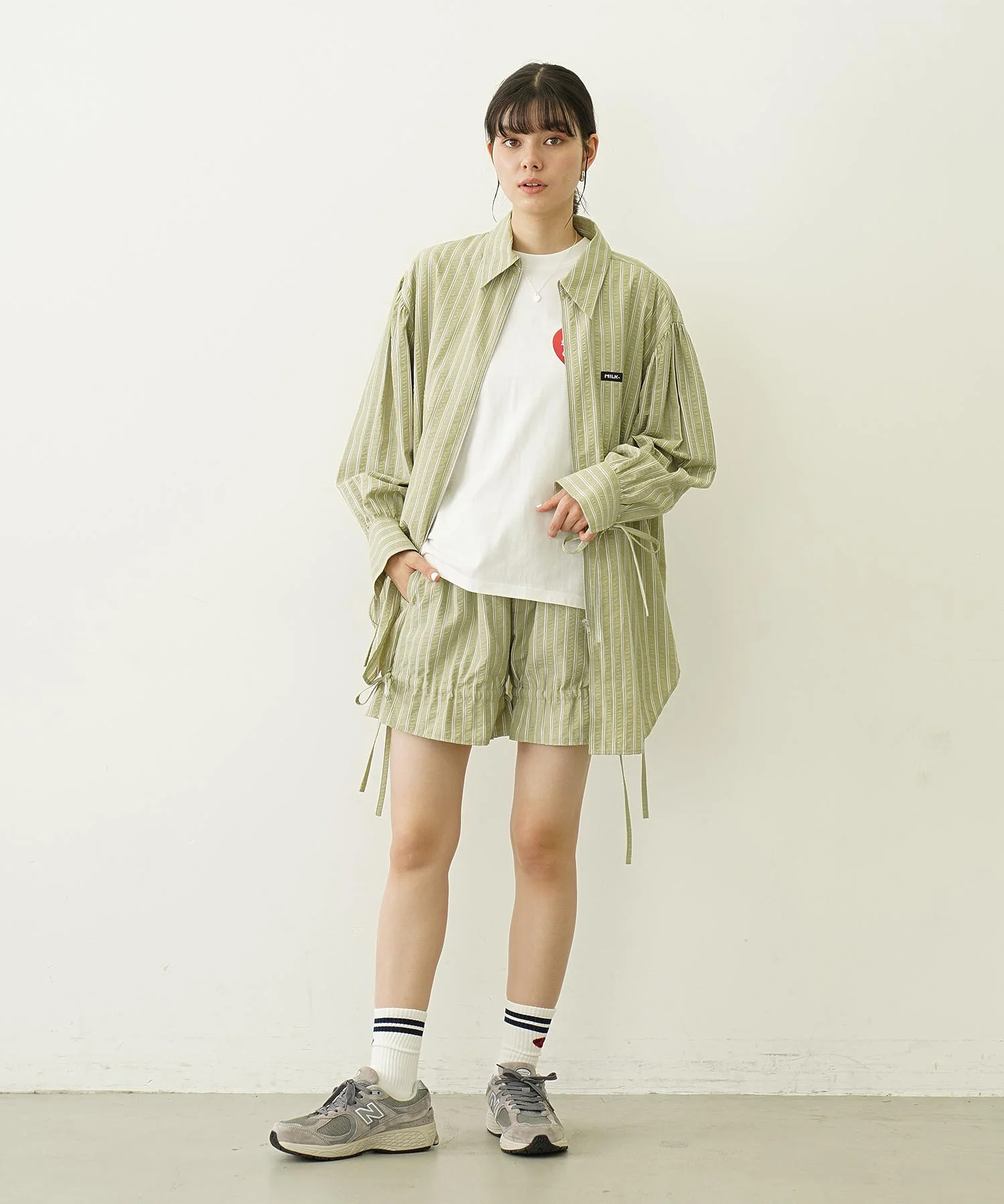 STRIPED ZIP UP SHIRT - Image 16