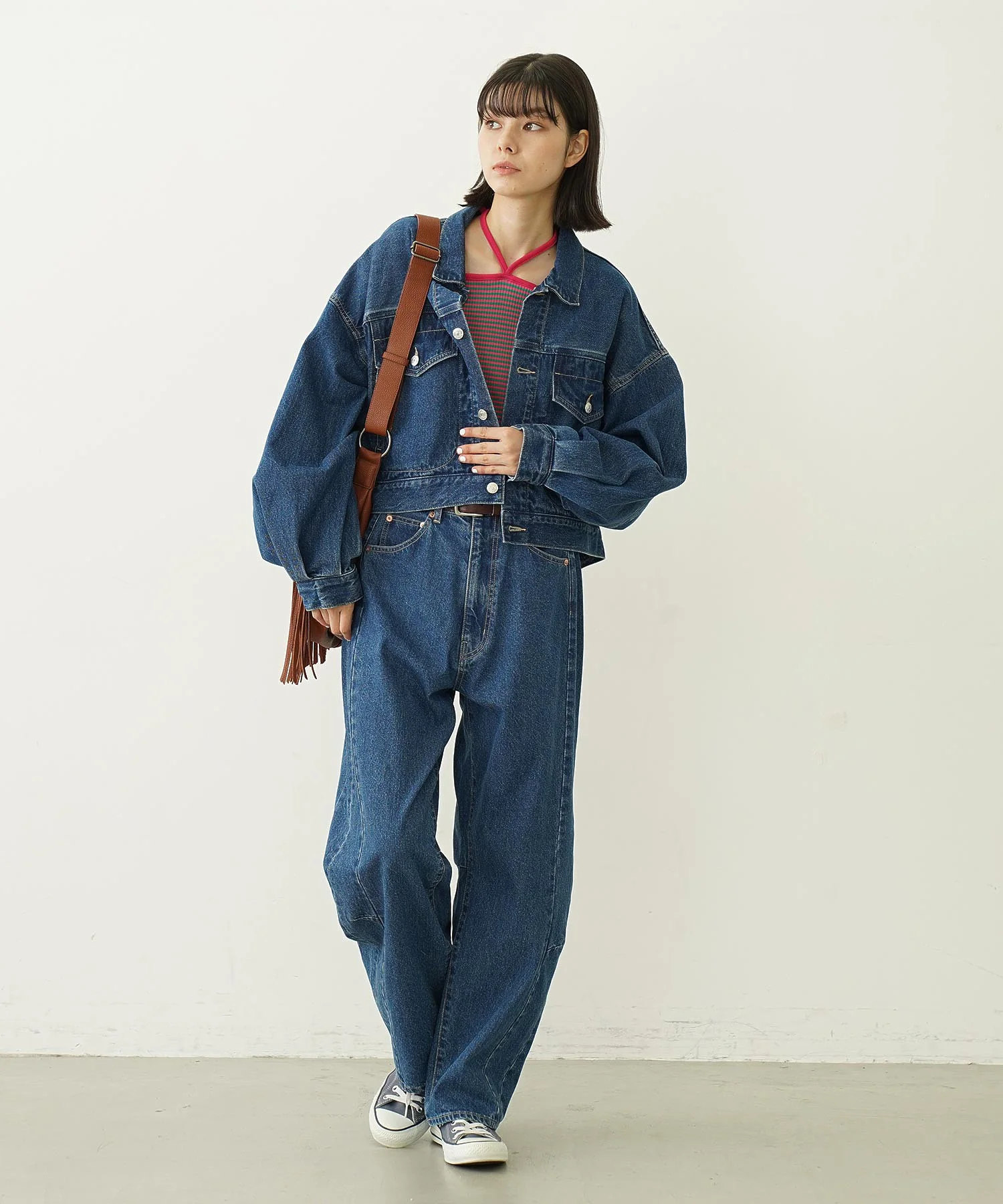 WIDE LEG DENIM PANTS - Image 26