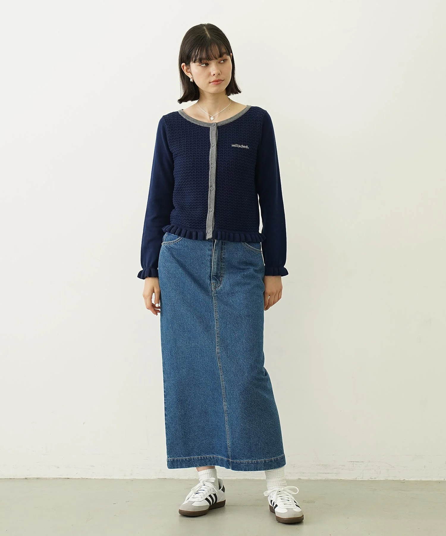 DENIM LONG SKIRT - Image 34