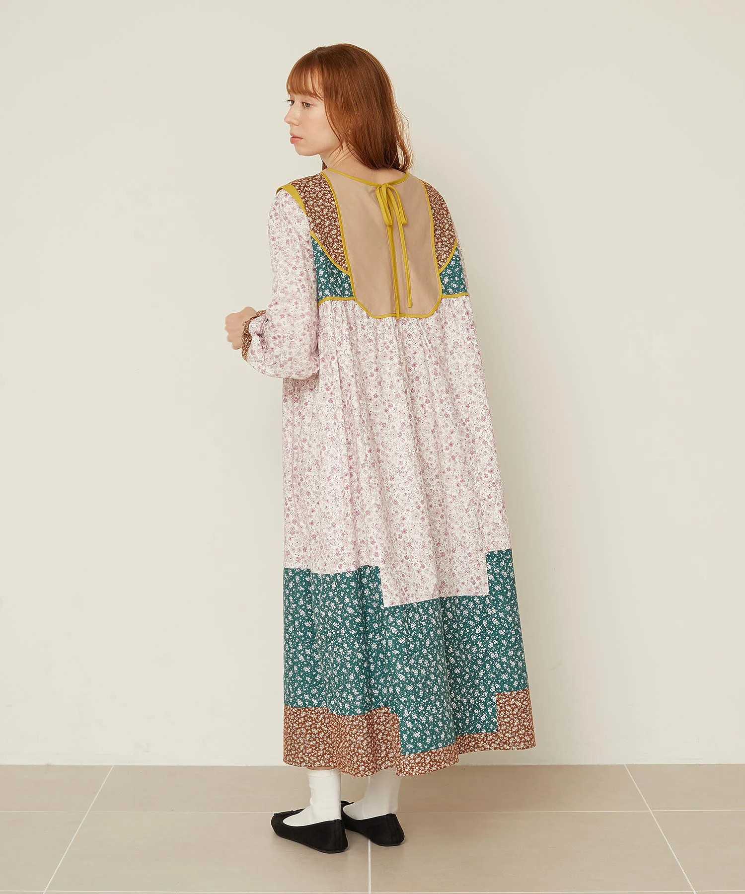 FLORAL PATCHWORK DRESS - Image 10