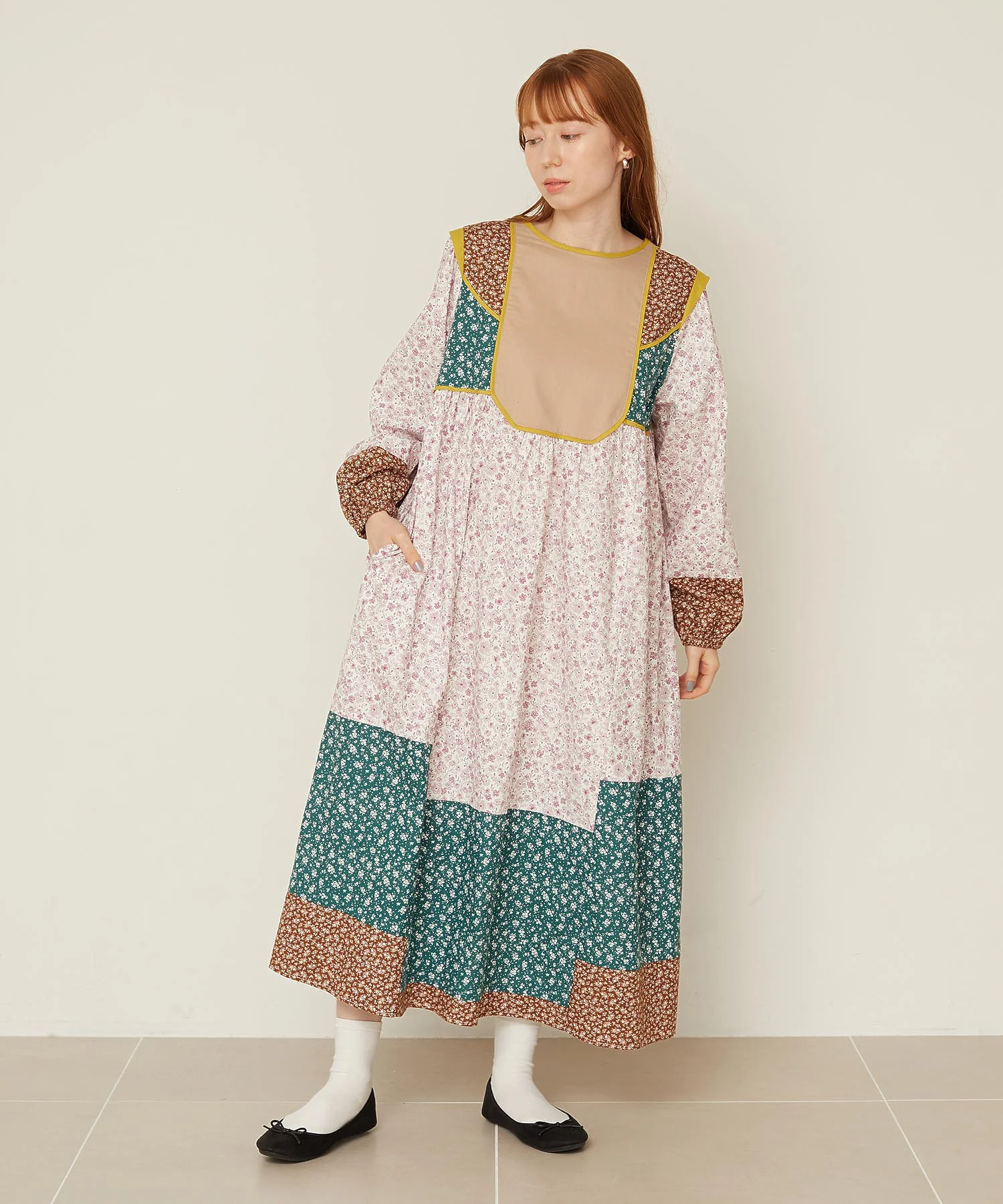 FLORAL PATCHWORK DRESS - Image 9