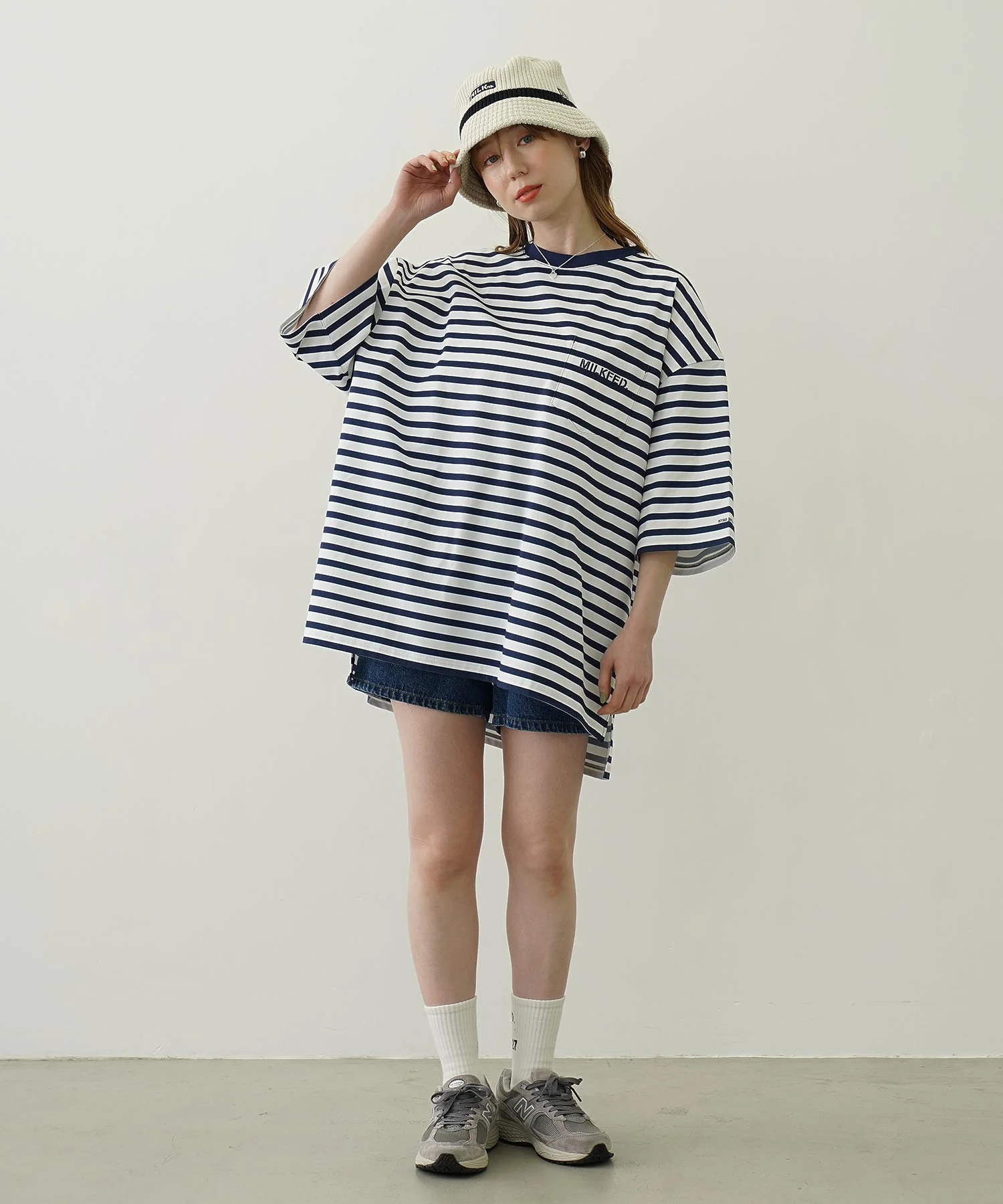 MILKFED. ×OP RASH GUARD POCKET TEE - Image 5
