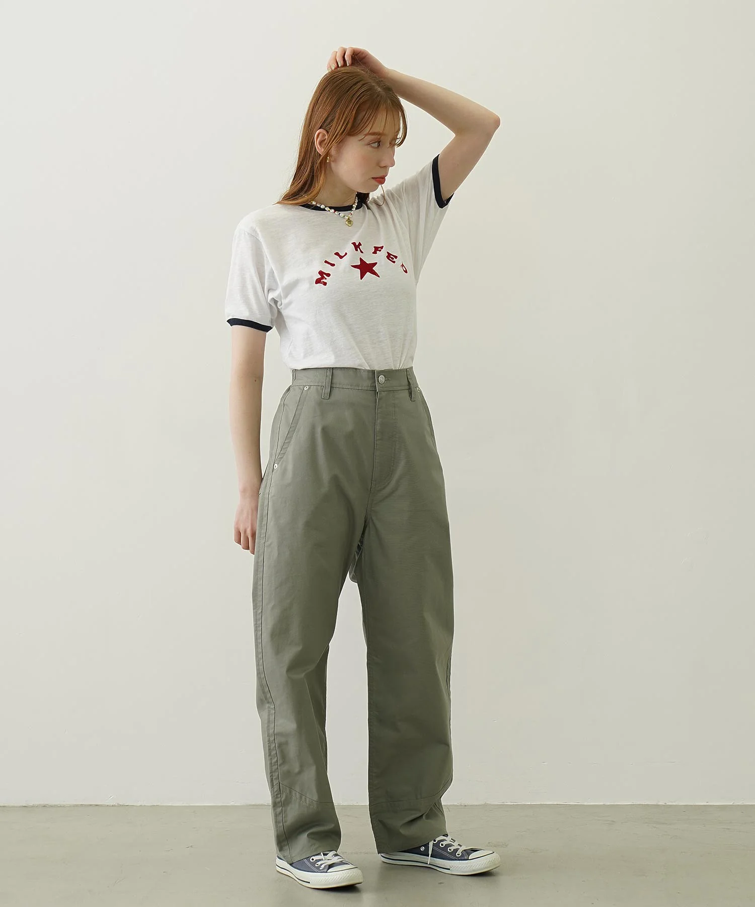 LOGO AND STAR FLOCKY PRINT RINGER TEE - Image 11
