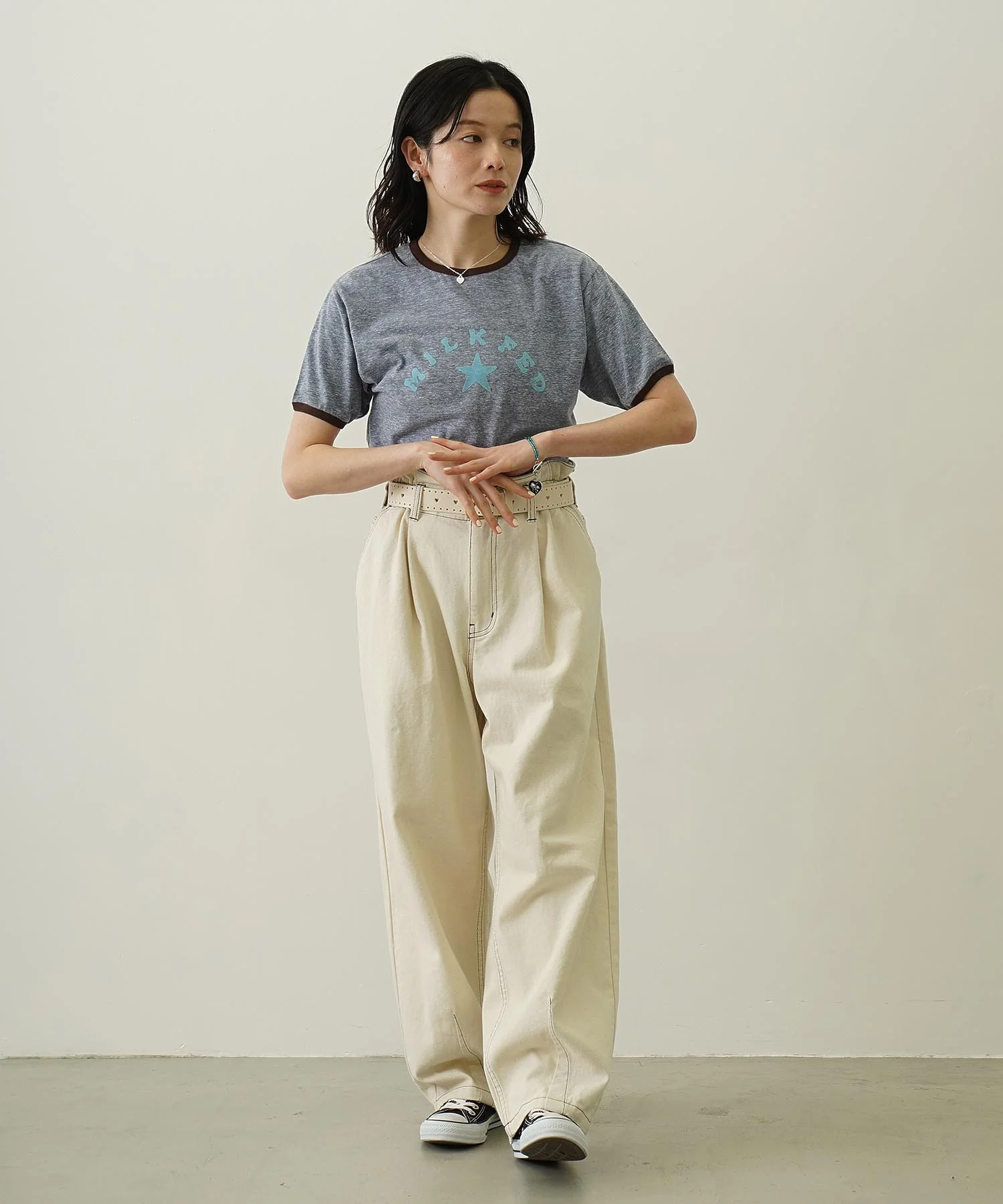 LOGO AND STAR FLOCKY PRINT RINGER TEE - Image 28