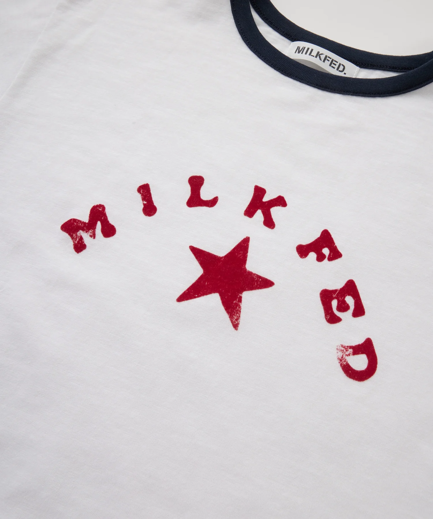 LOGO AND STAR FLOCKY PRINT RINGER TEE - Image 35