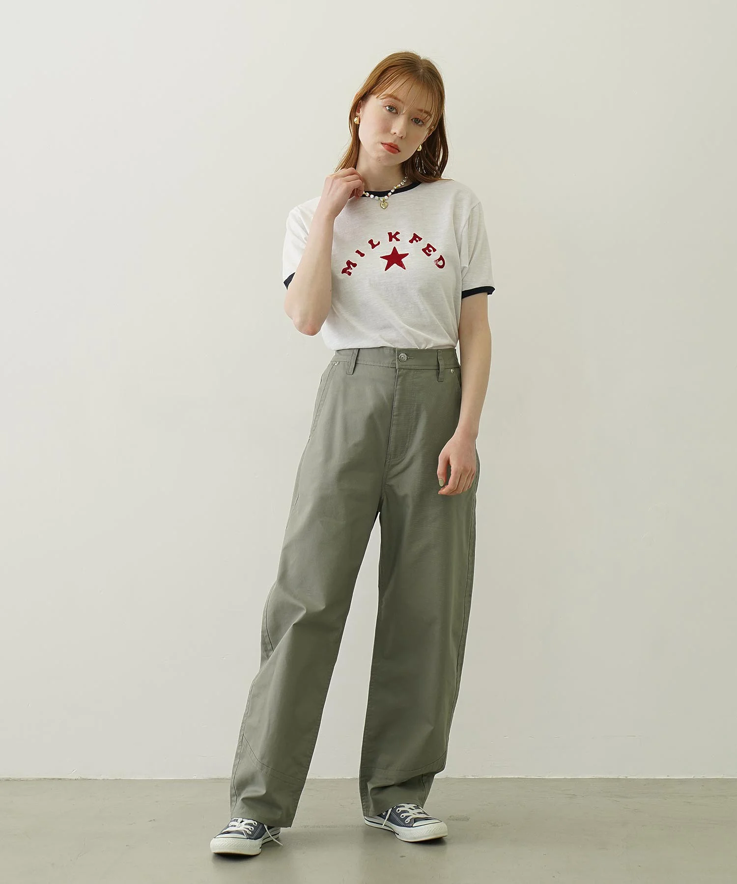 LOGO AND STAR FLOCKY PRINT RINGER TEE - Image 7