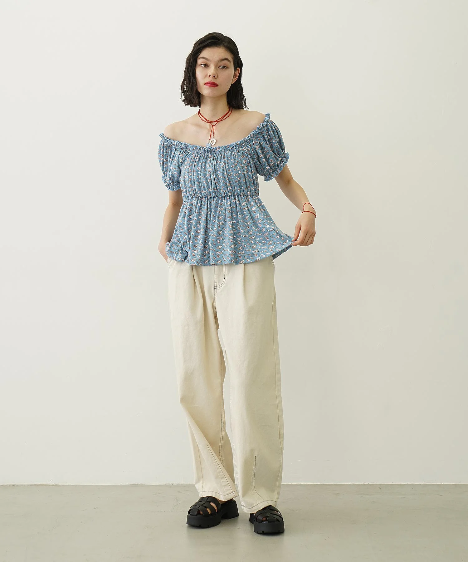 FLORAL PATTERN PUFF SLEEVE BLOUSE - Image 21