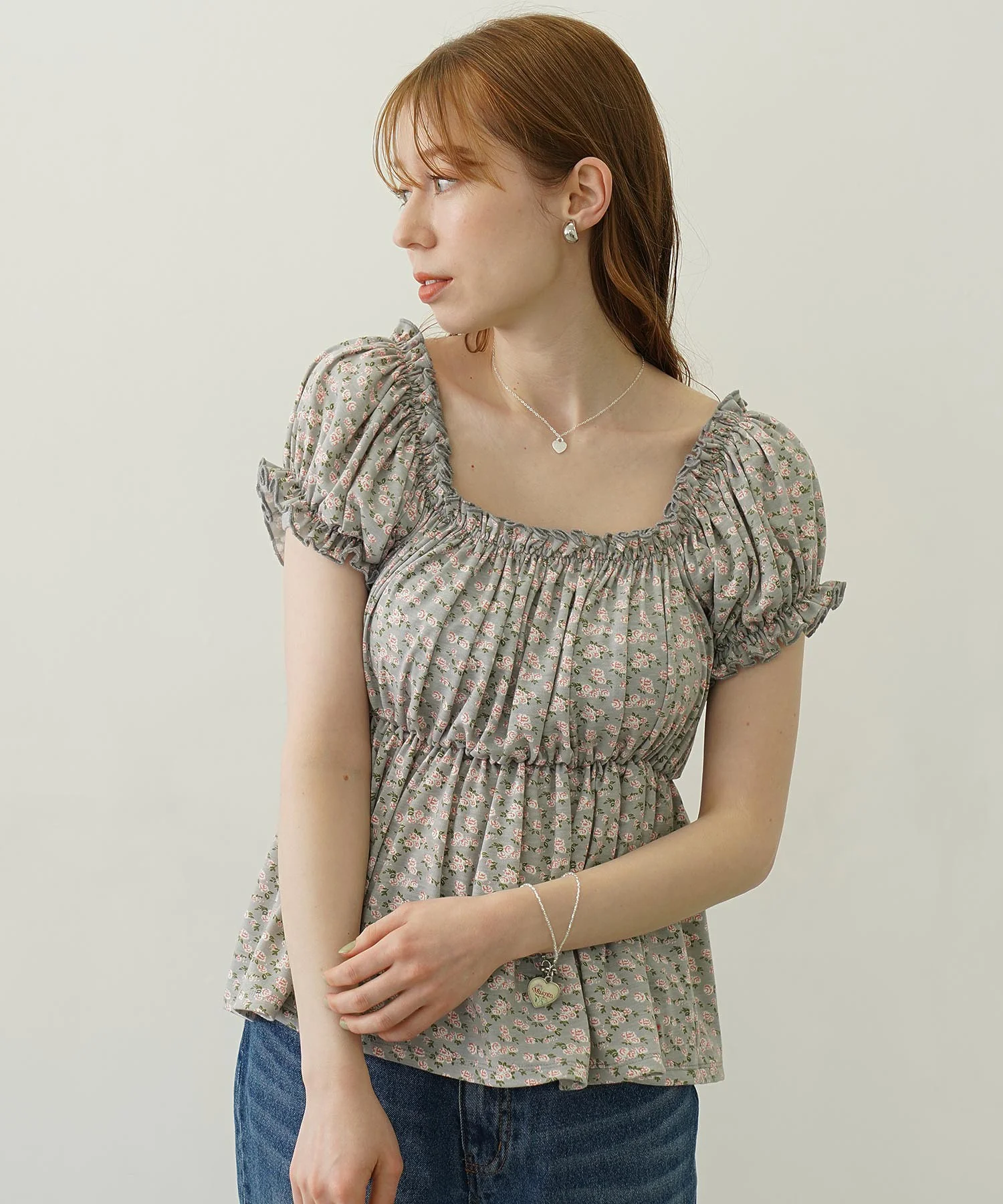 FLORAL PATTERN PUFF SLEEVE BLOUSE - Image 4
