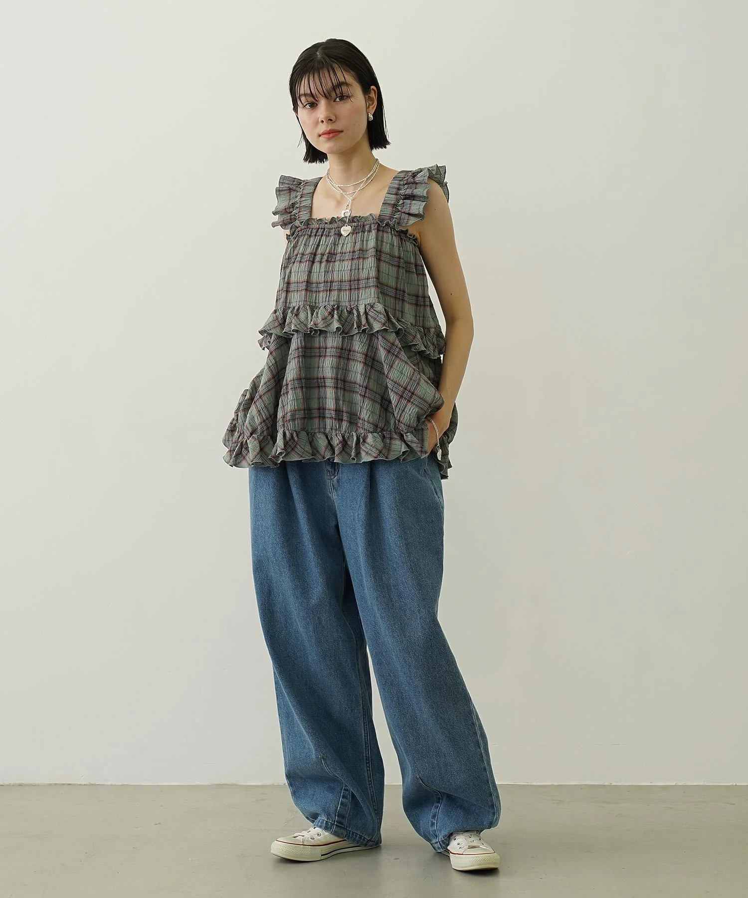PLAID TIERED TOP - Image 23