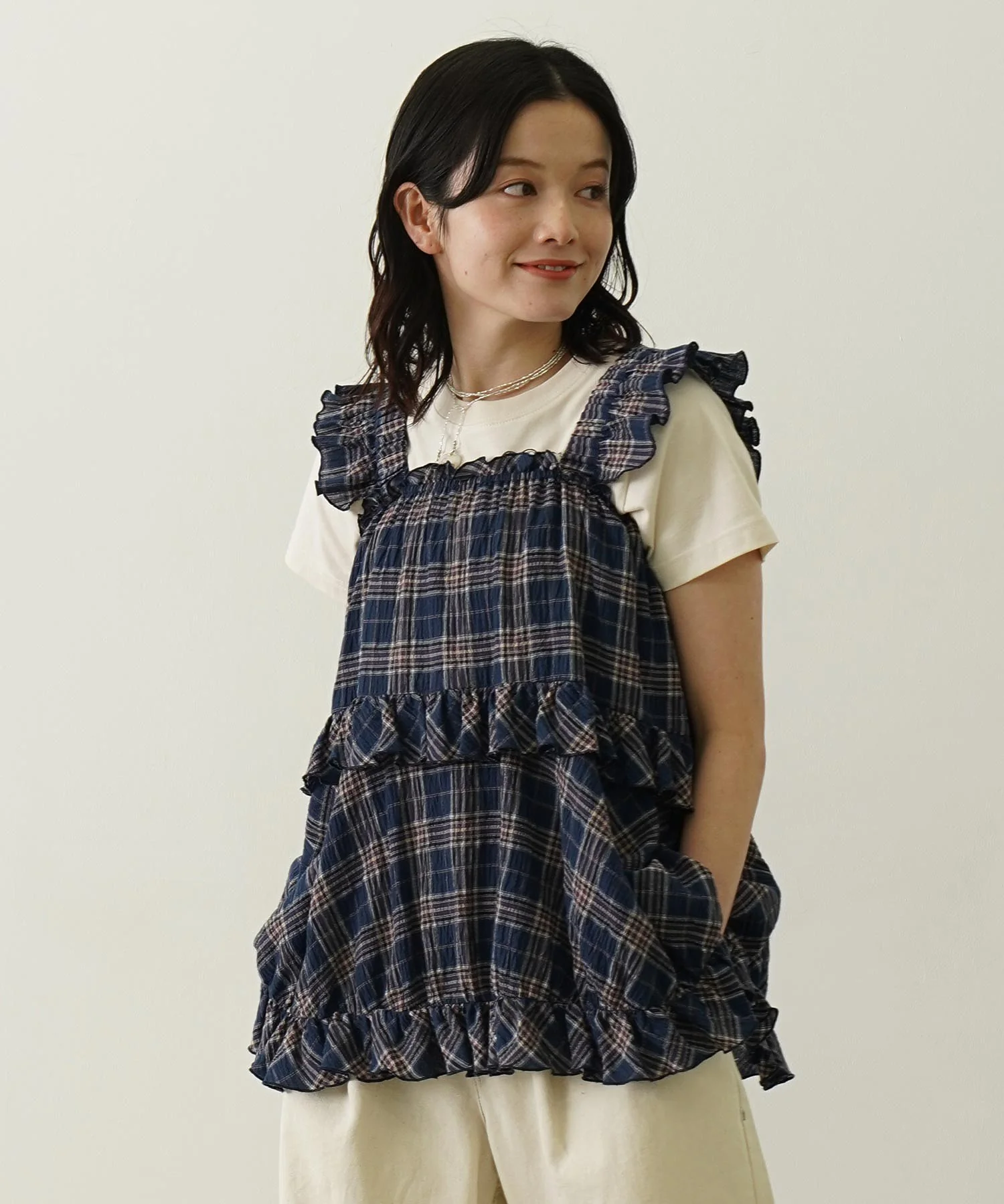 PLAID TIERED TOP - Image 27