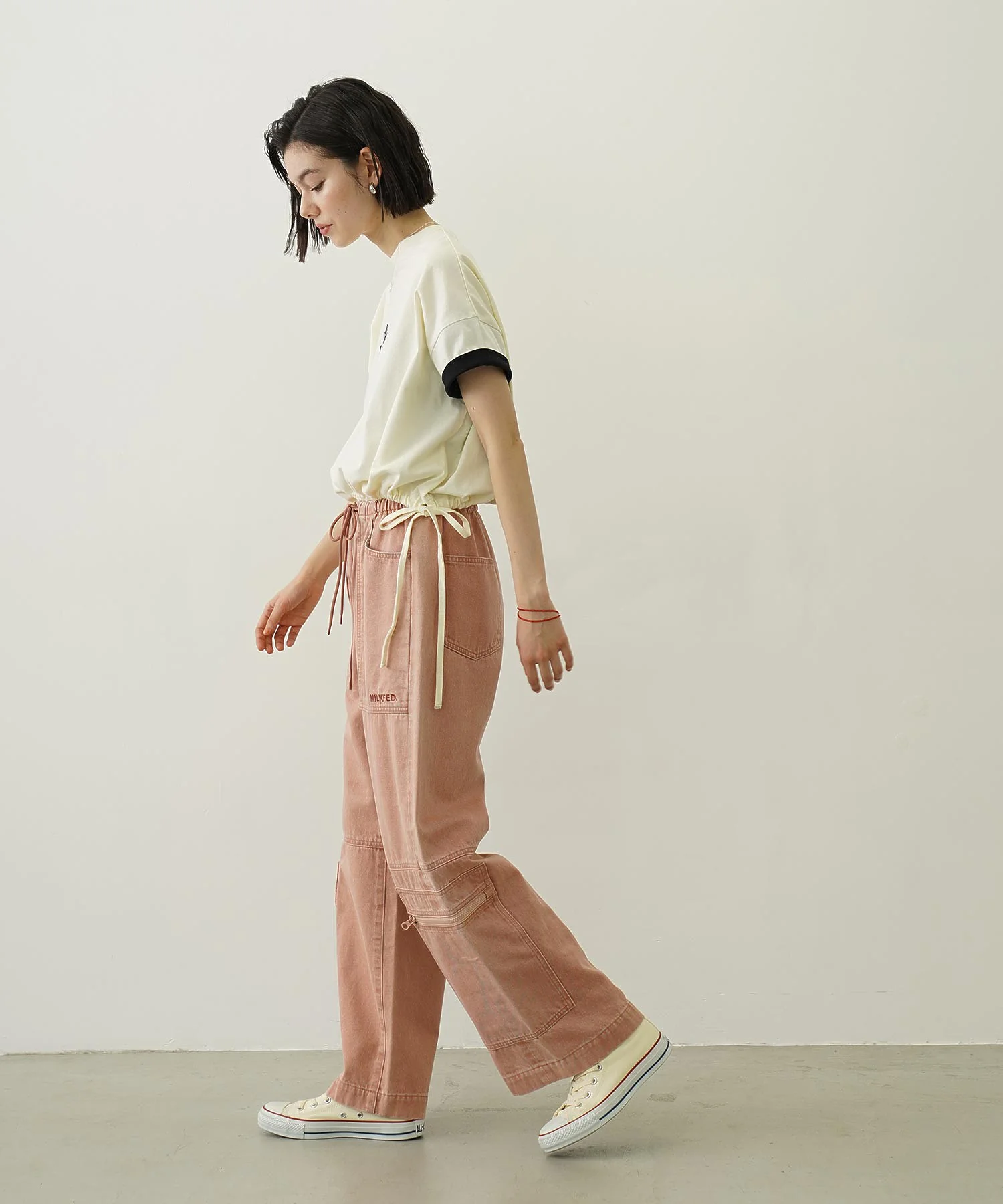 COLORED SLEEVE EDGE S/S TOP - Image 47