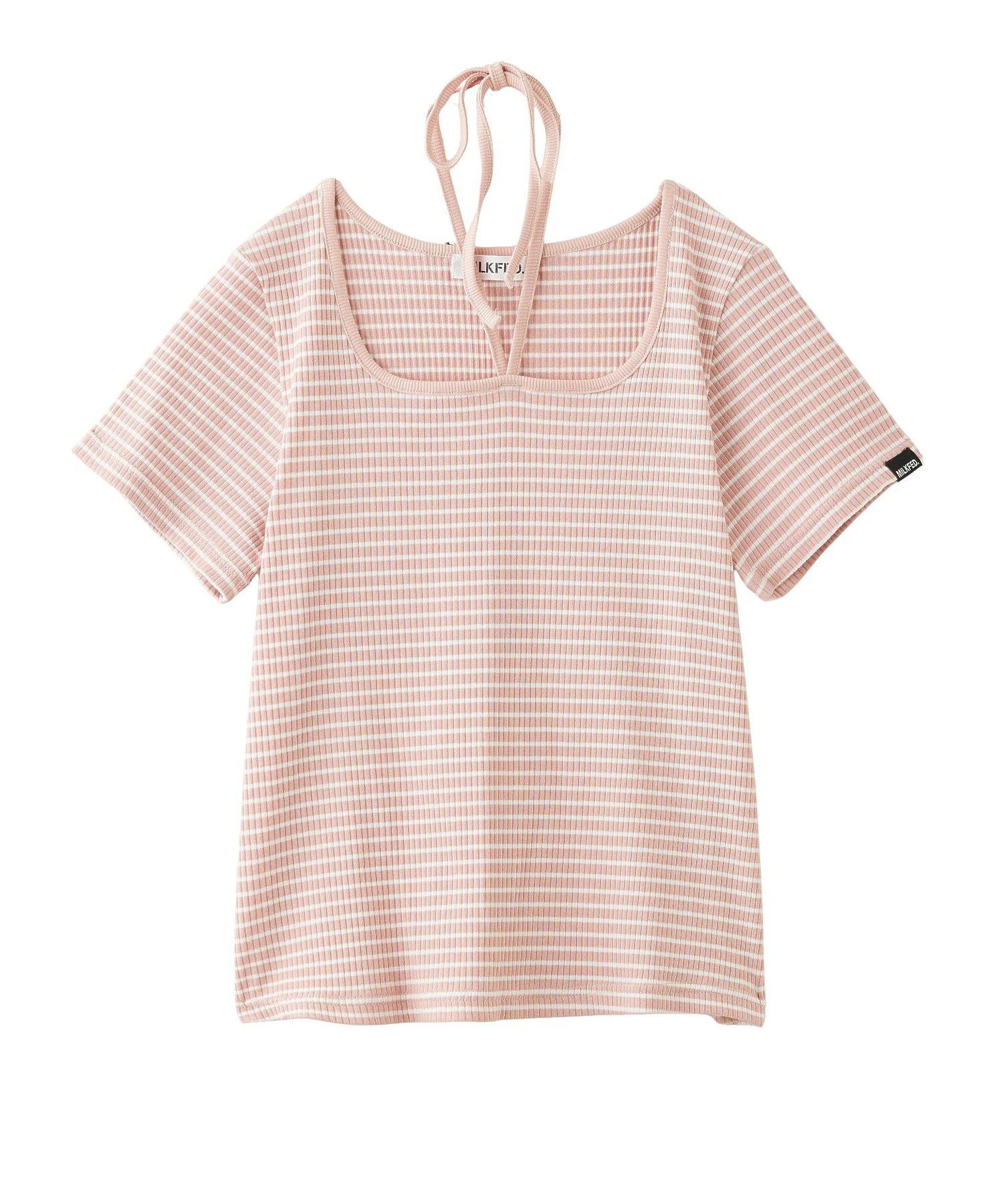 STRIPED SQUARE HALTER NECK TOP - Image 2