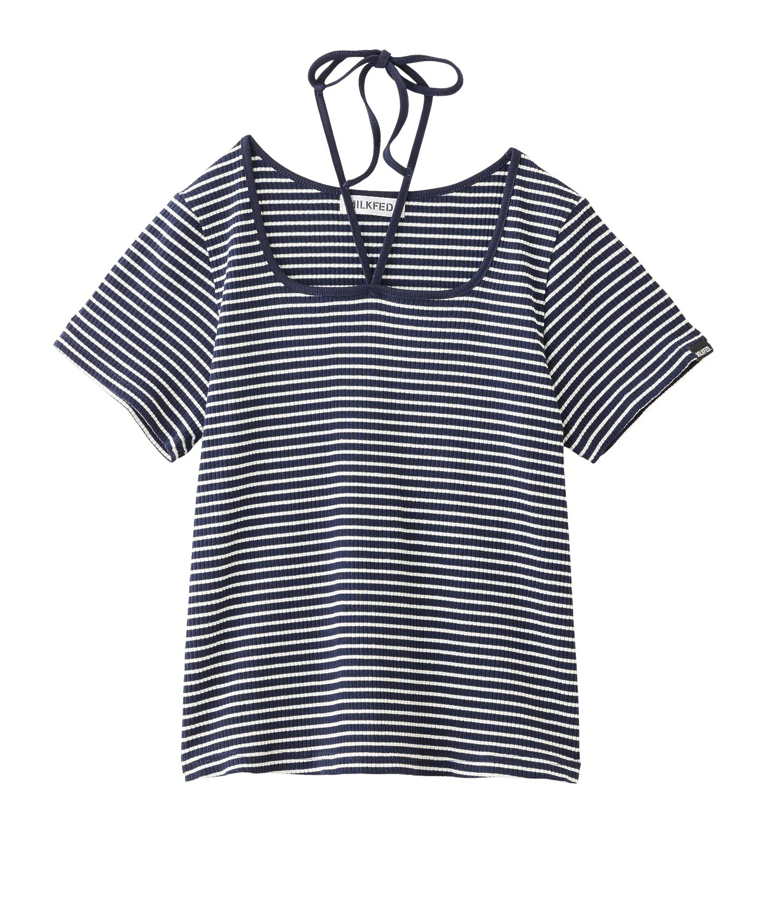 STRIPED SQUARE HALTER NECK TOP - Image 3