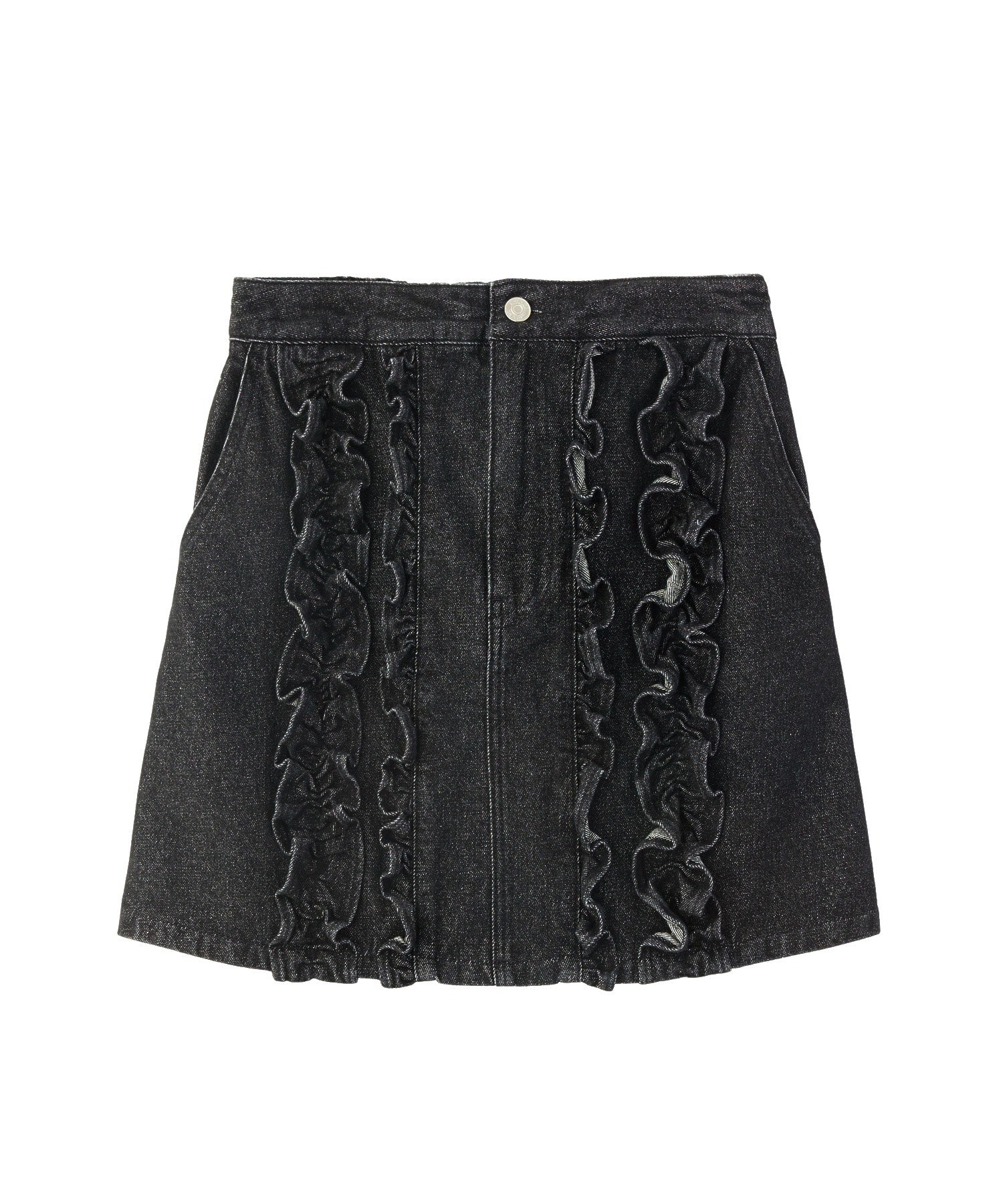 FRILL DENIM MINI SKIRT - Image 2