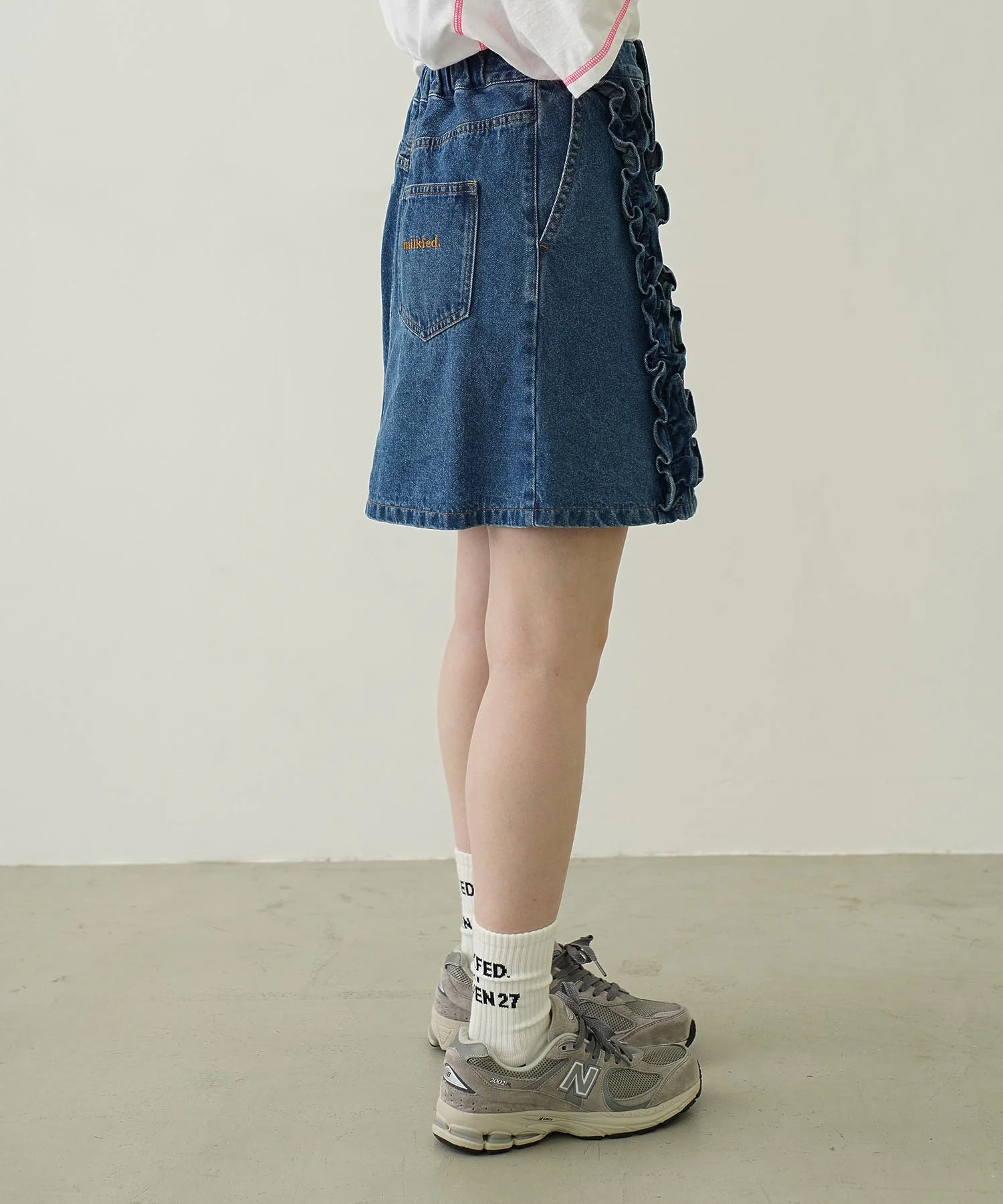 FRILL DENIM MINI SKIRT - Image 5