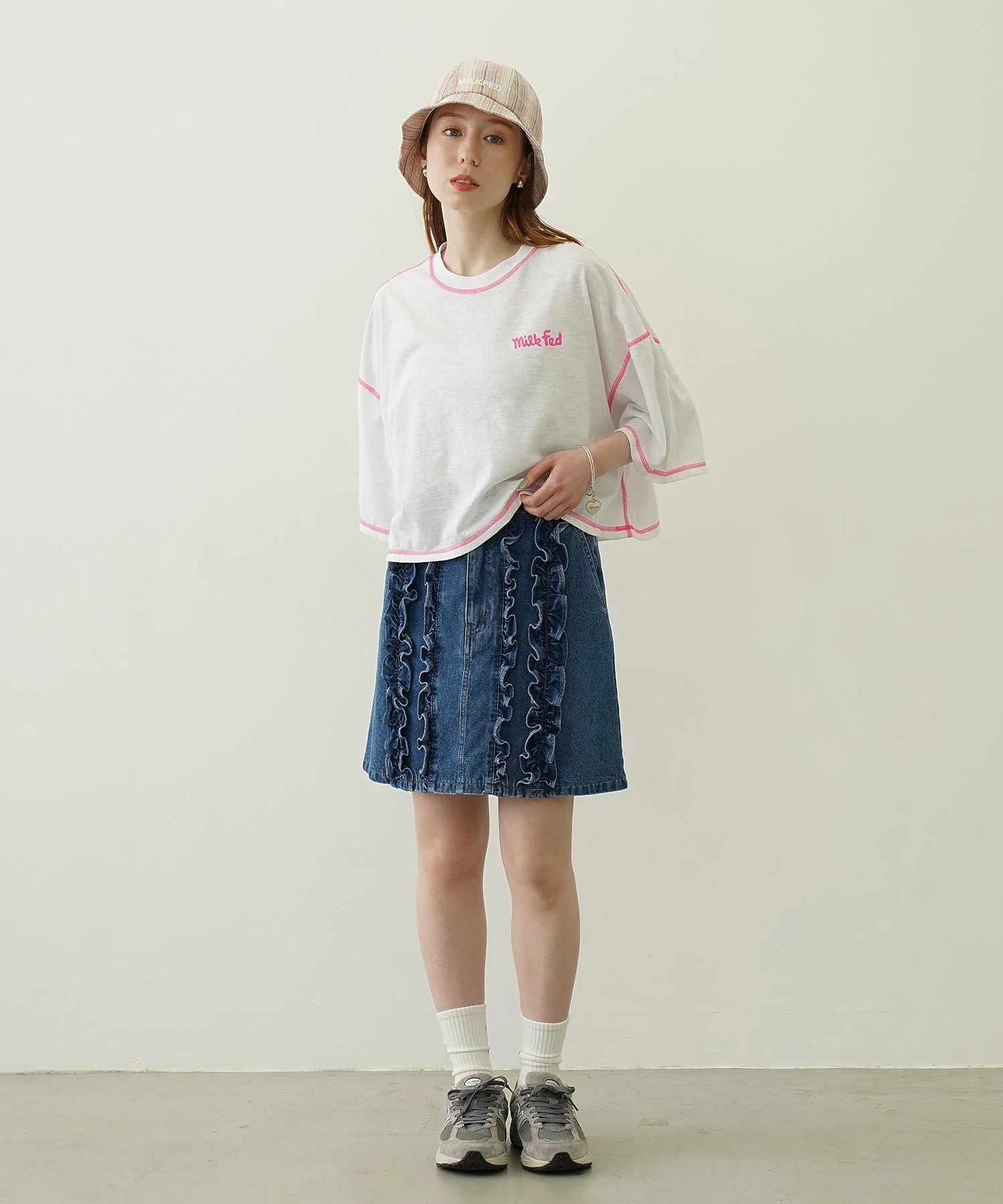 FRILL DENIM MINI SKIRT - Image 7
