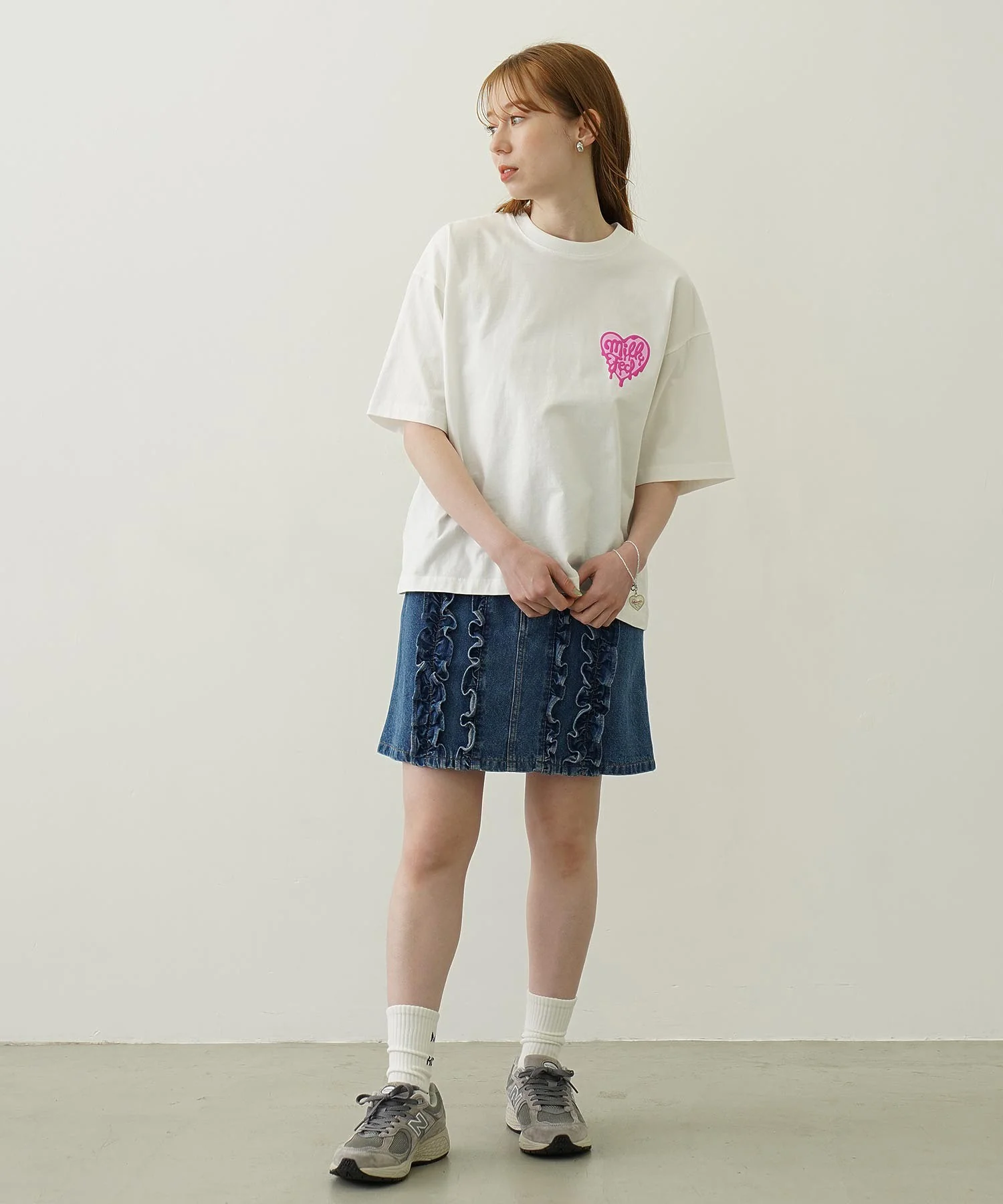 FRILL DENIM MINI SKIRT - Image 9