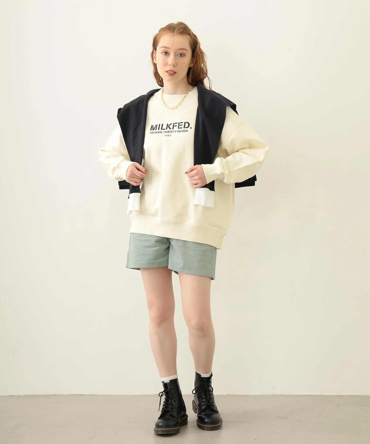 STENCIL LOGO WIDE CREW SWEAT TOP - Image 15