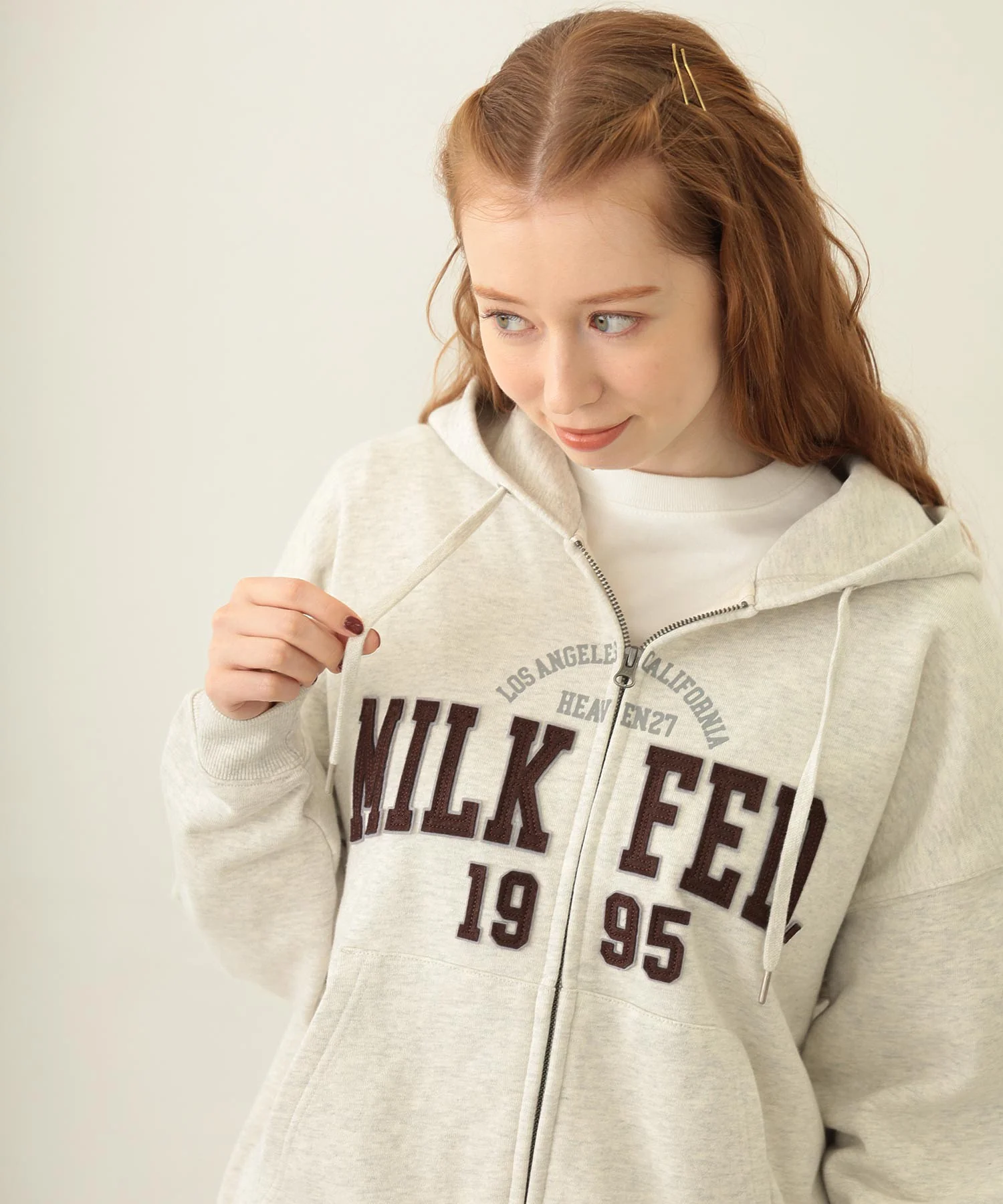 COLLEGE PATCH ZIP UP HOODIE - Image 5