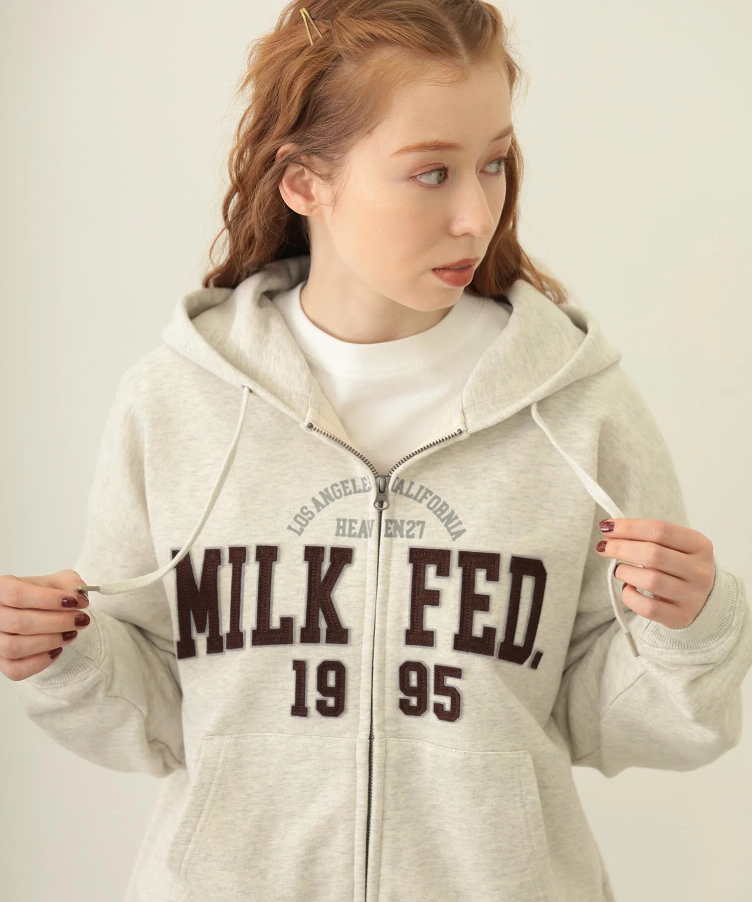COLLEGE PATCH ZIP UP HOODIE - Image 6