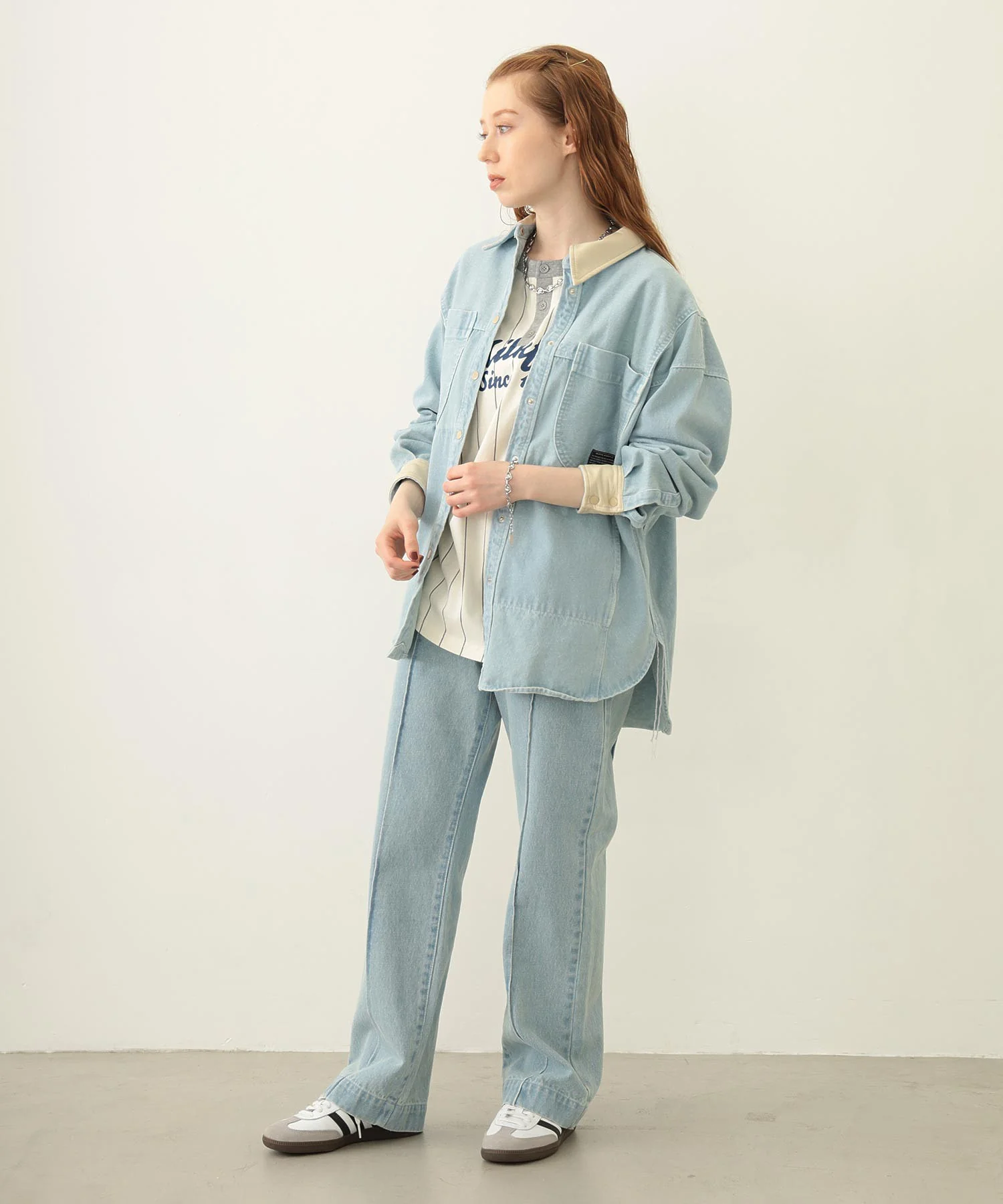 WIDE DENIM SHIRT - Image 14