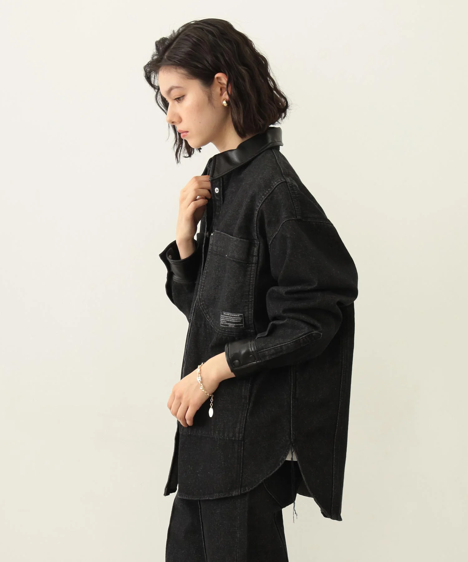 WIDE DENIM SHIRT - Image 21