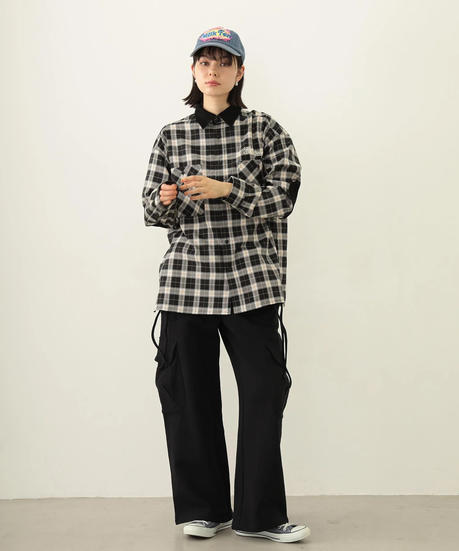 HEART ELBOW PATCH PLAID SHIRT - Image 21