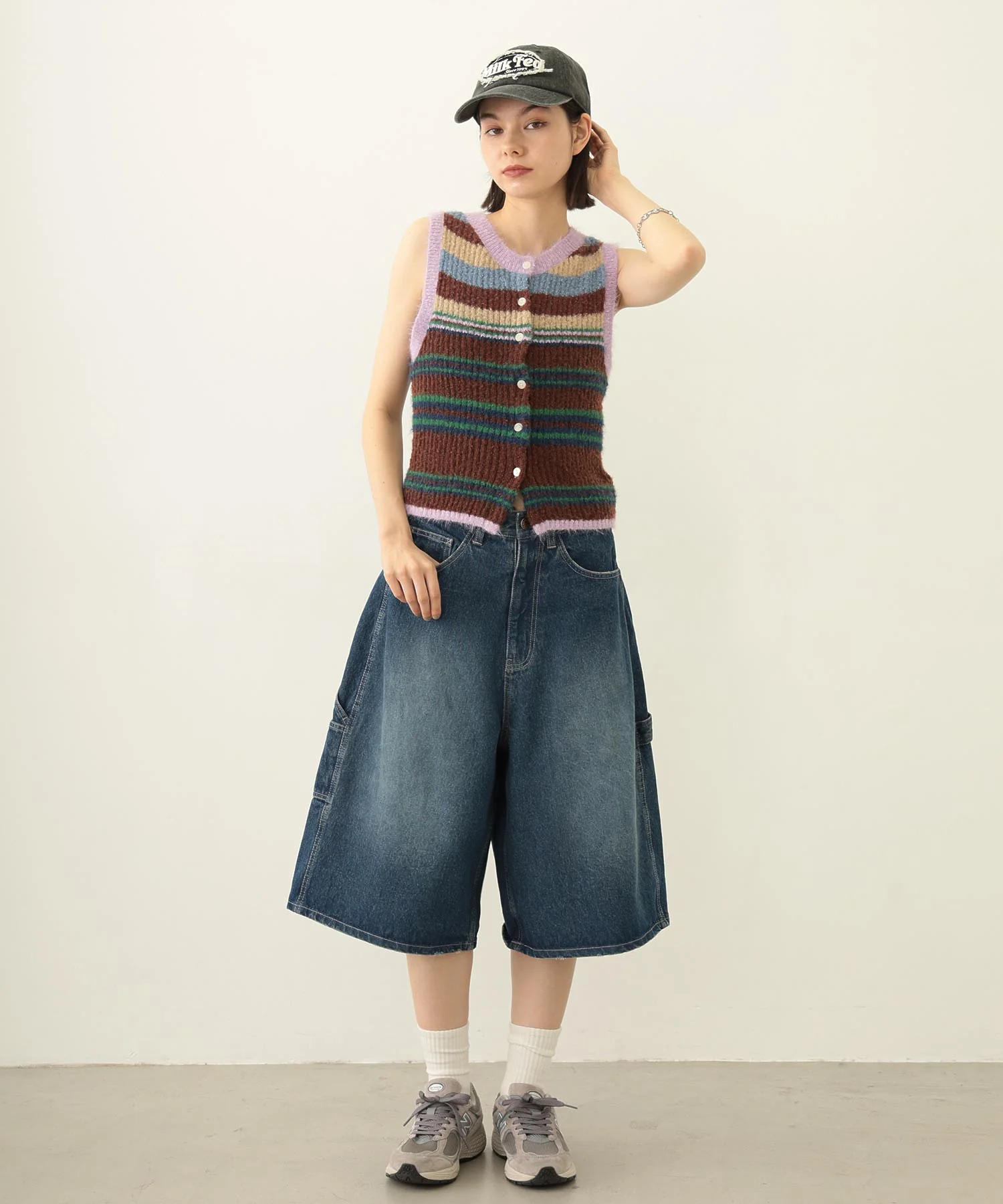 TWO-TYPE STRIPED KNIT VEST - Image 39