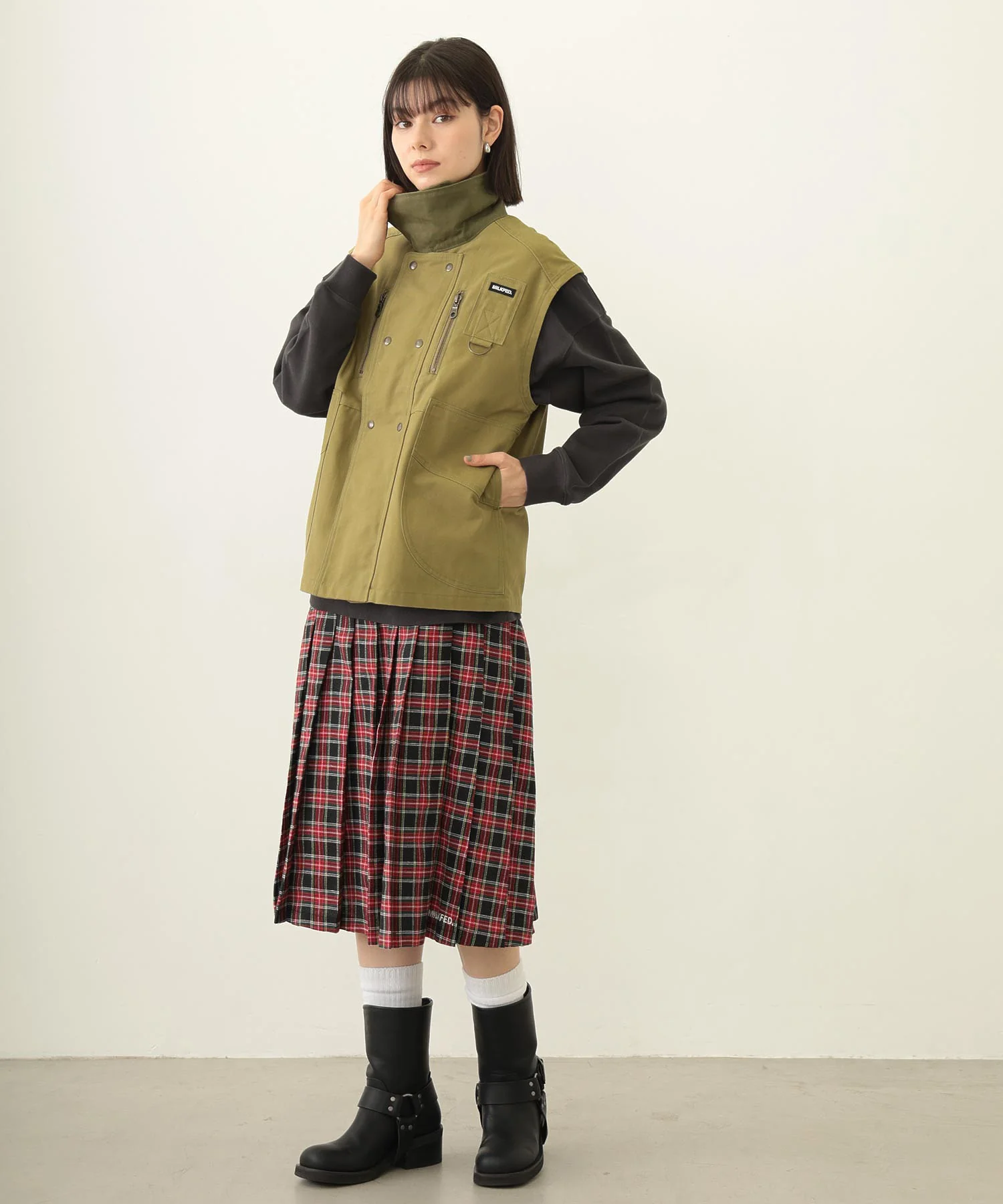 DEFORMED COLLAR DUCK VEST - Image 60