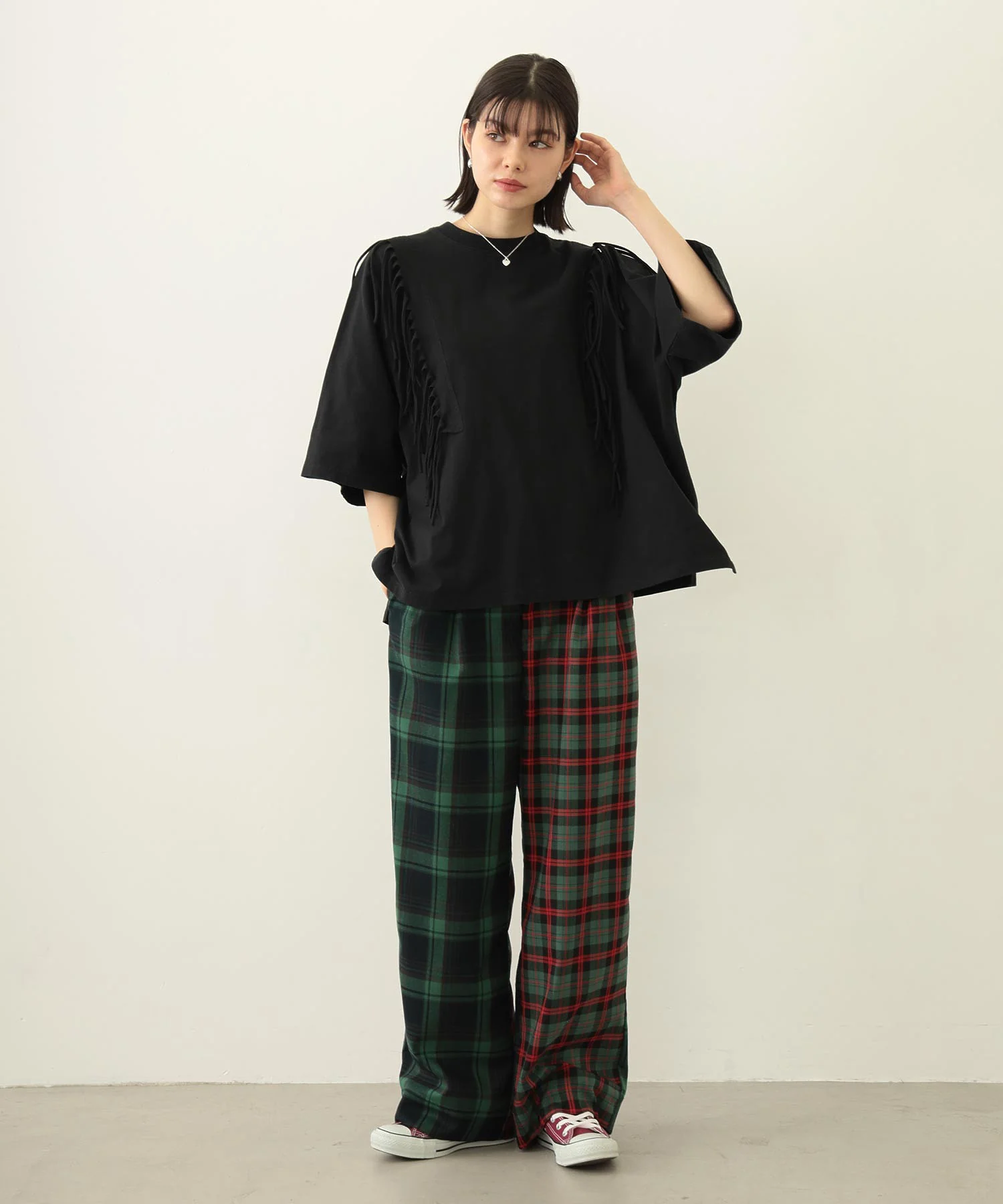 COMBINATION PLAID PANTS - Image 9