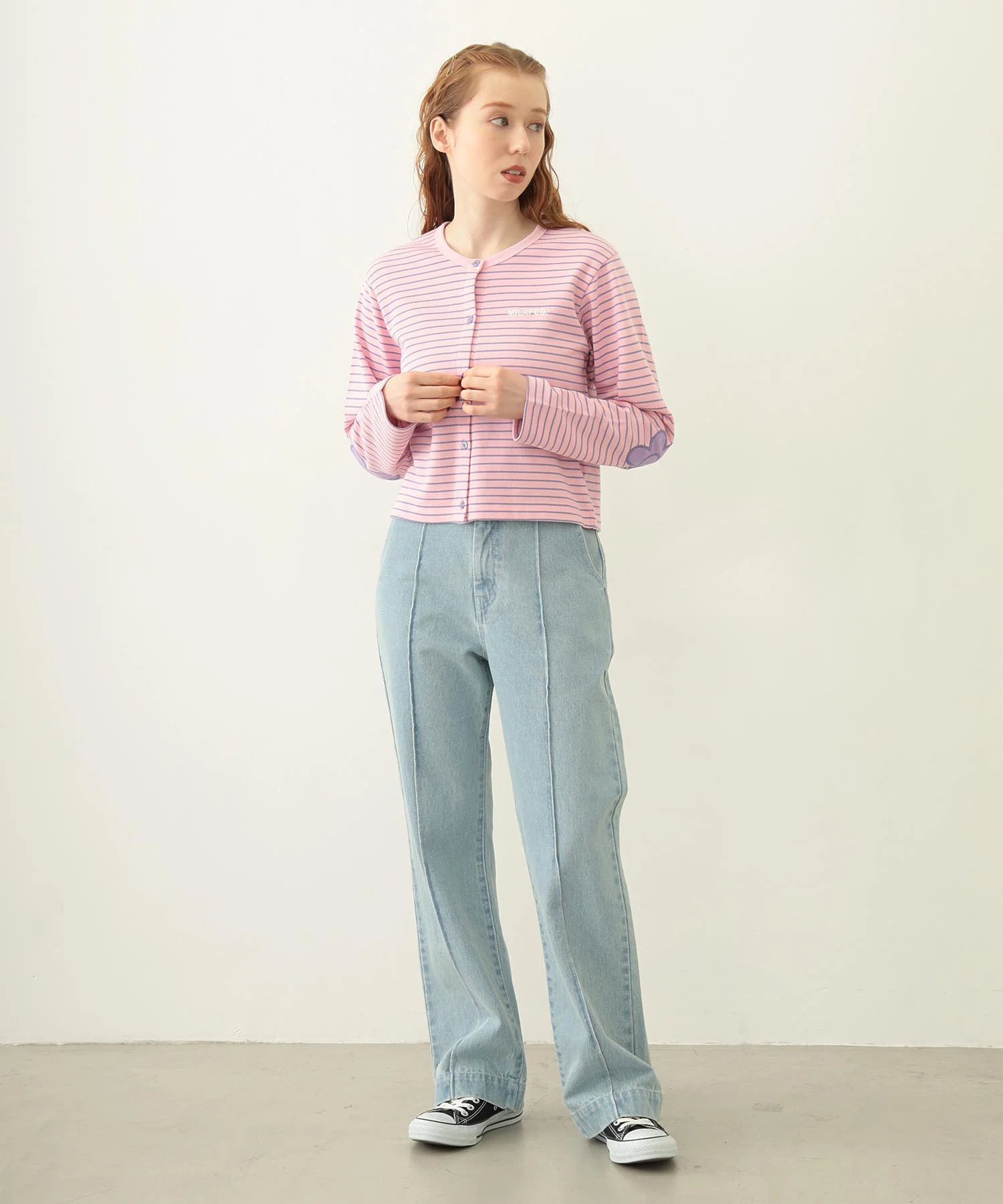 CENTER PLEAT DETAIL DENIM PANTS - Image 31