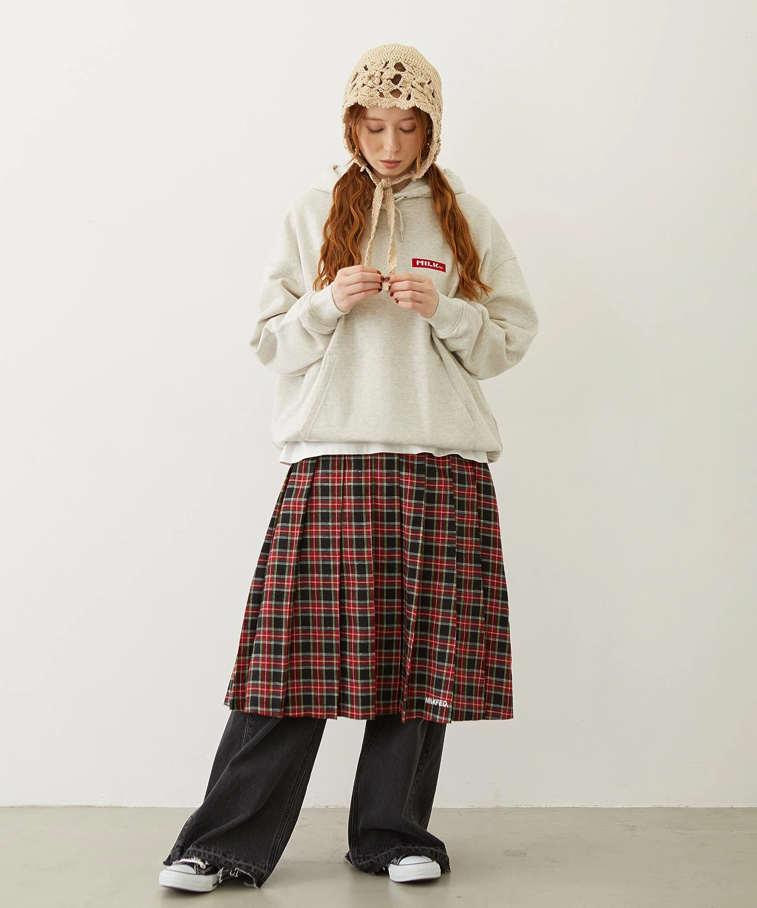 PLEATED PLAID SKIRT - Image 30