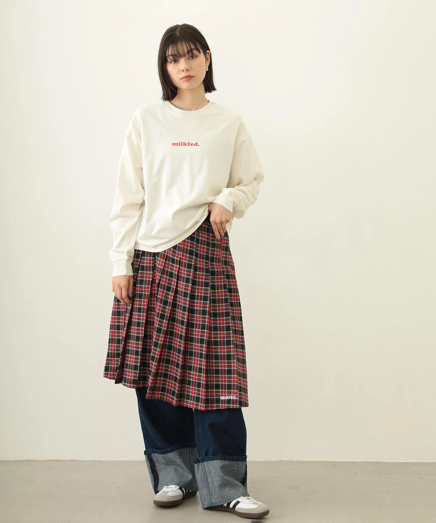 PLEATED PLAID SKIRT - Image 32