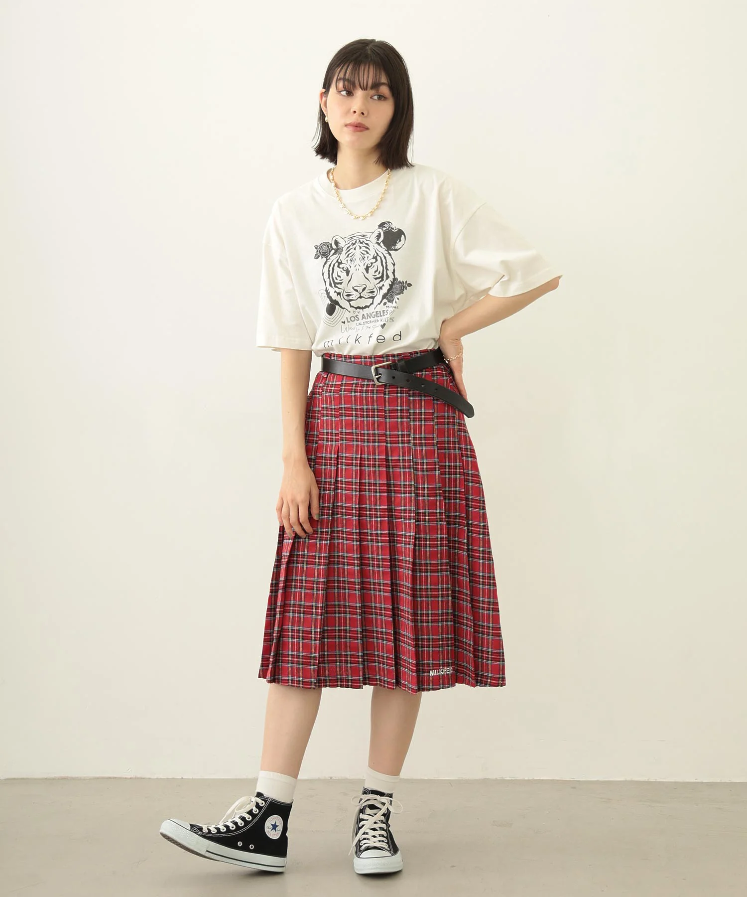 PLEATED PLAID SKIRT - Image 46