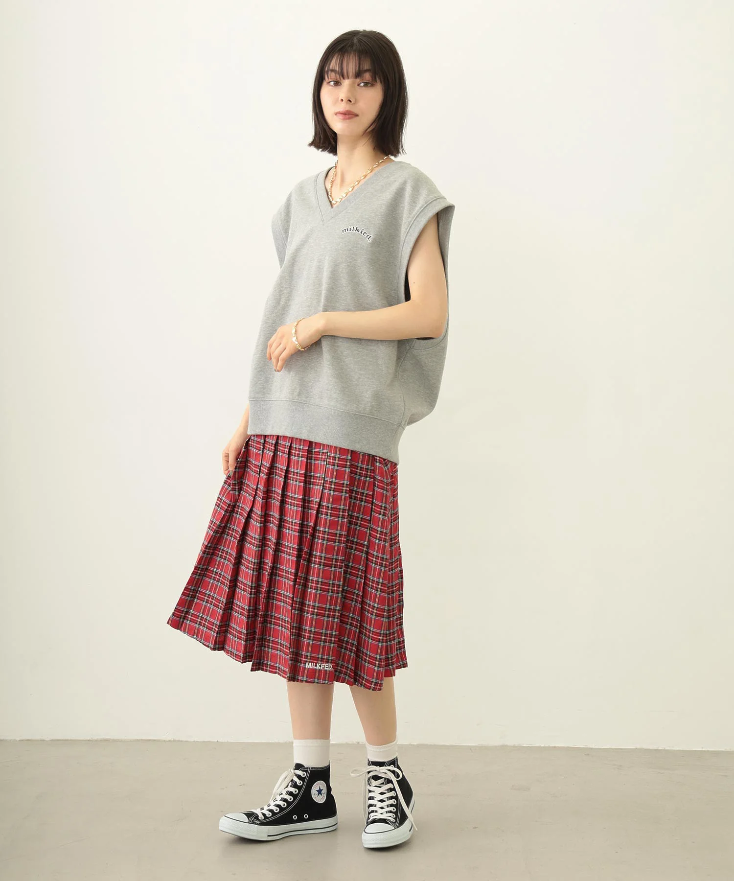 PLEATED PLAID SKIRT - Image 57