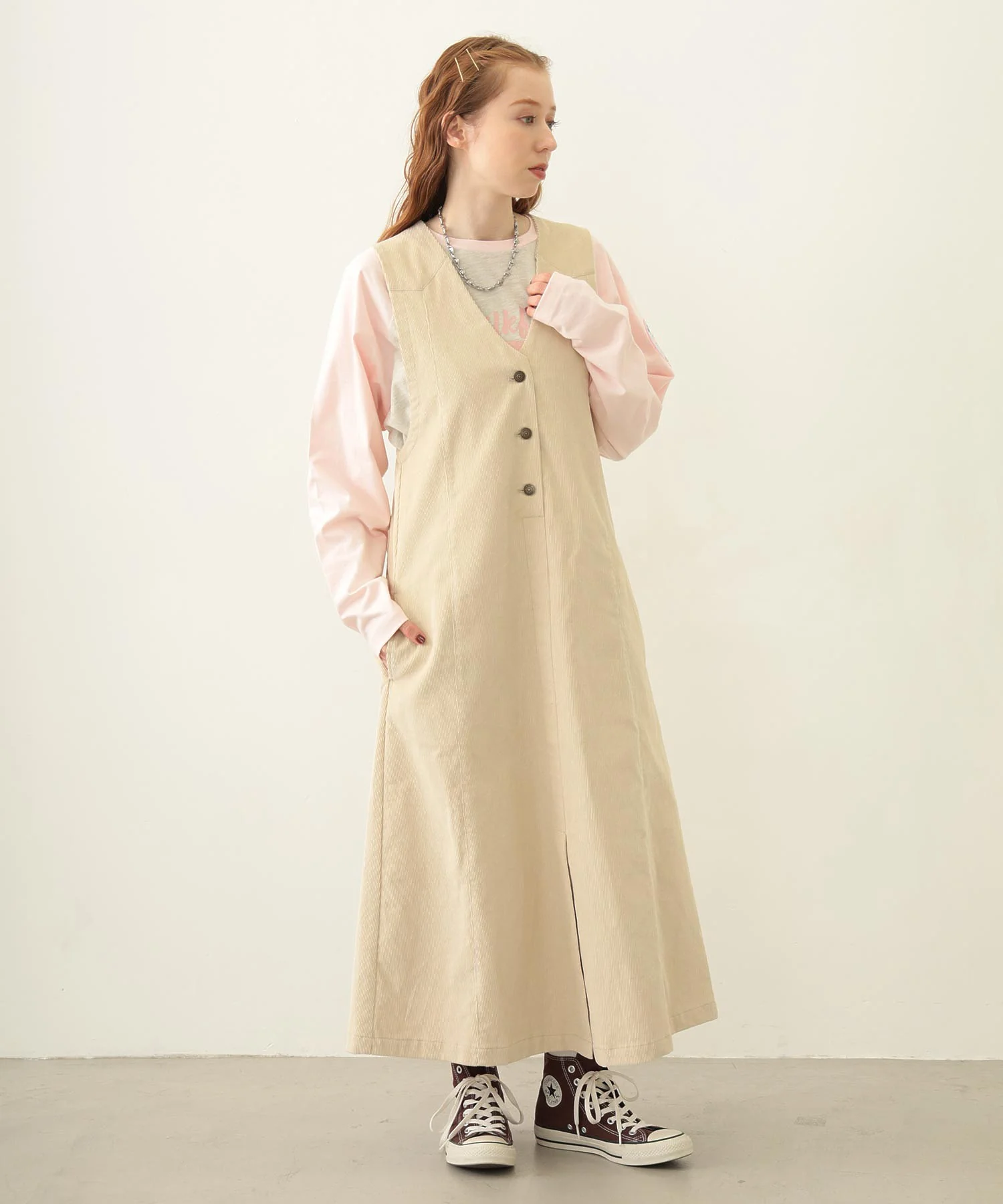 CORDUROY JUMPER SKIRT - Image 19