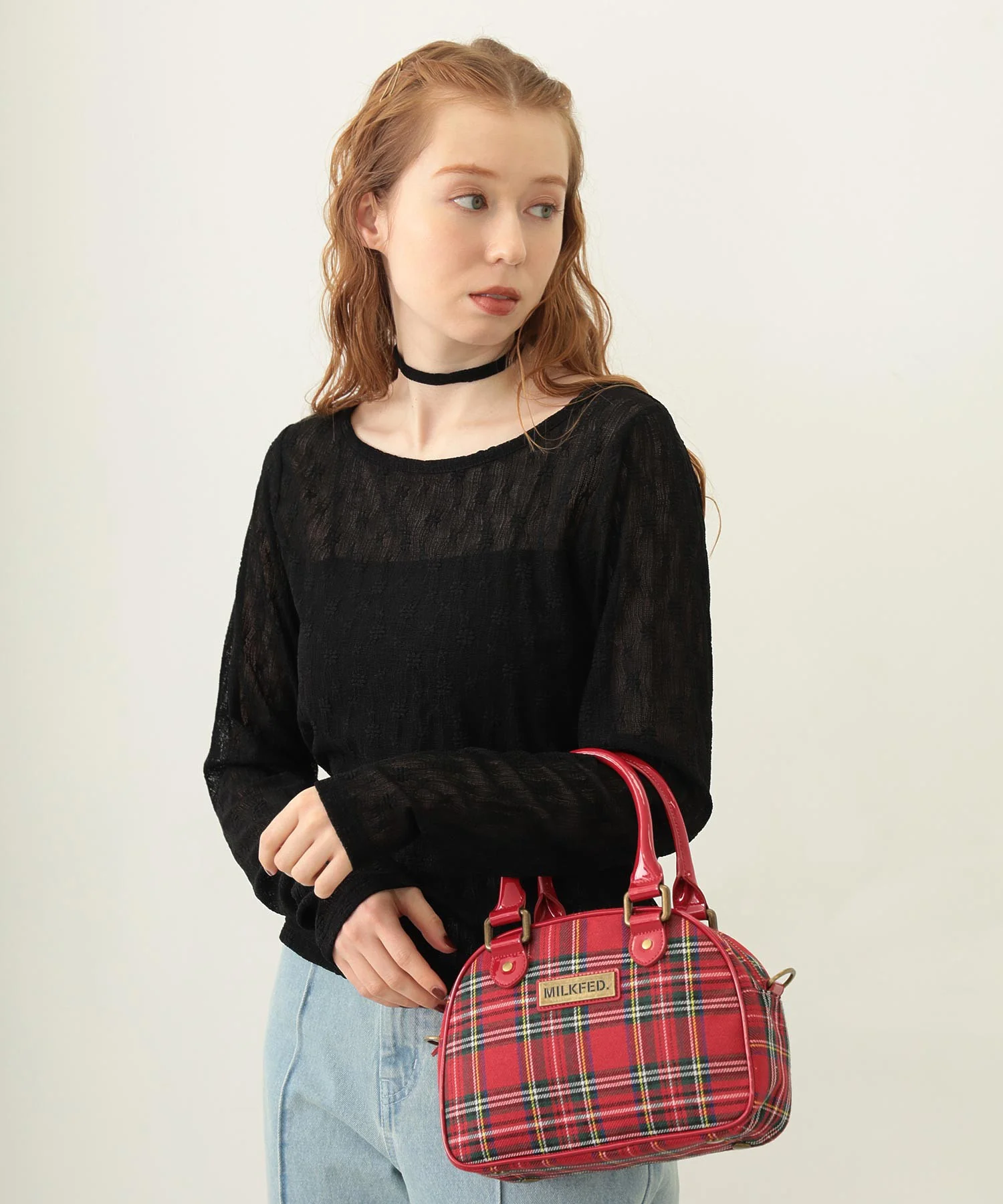 PLAID PATTERN BOSTON BAG - Image 32