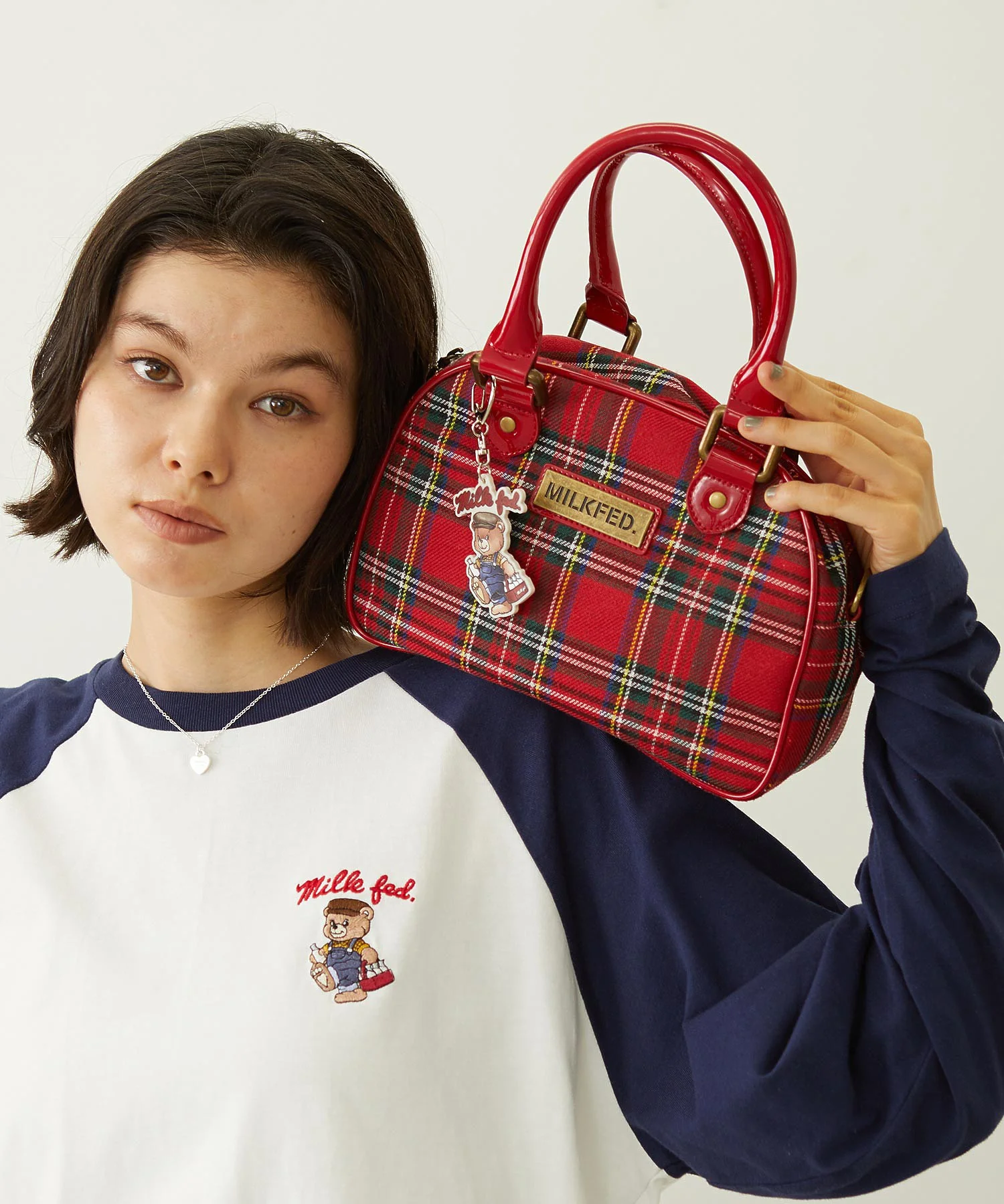 PLAID PATTERN BOSTON BAG - Image 38