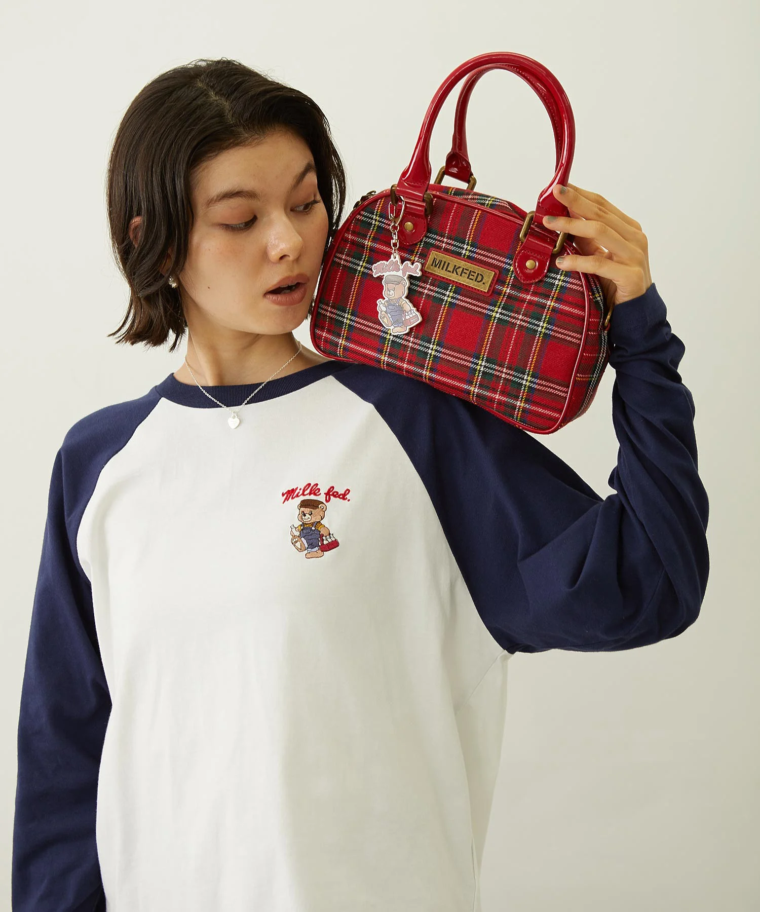PLAID PATTERN BOSTON BAG - Image 42