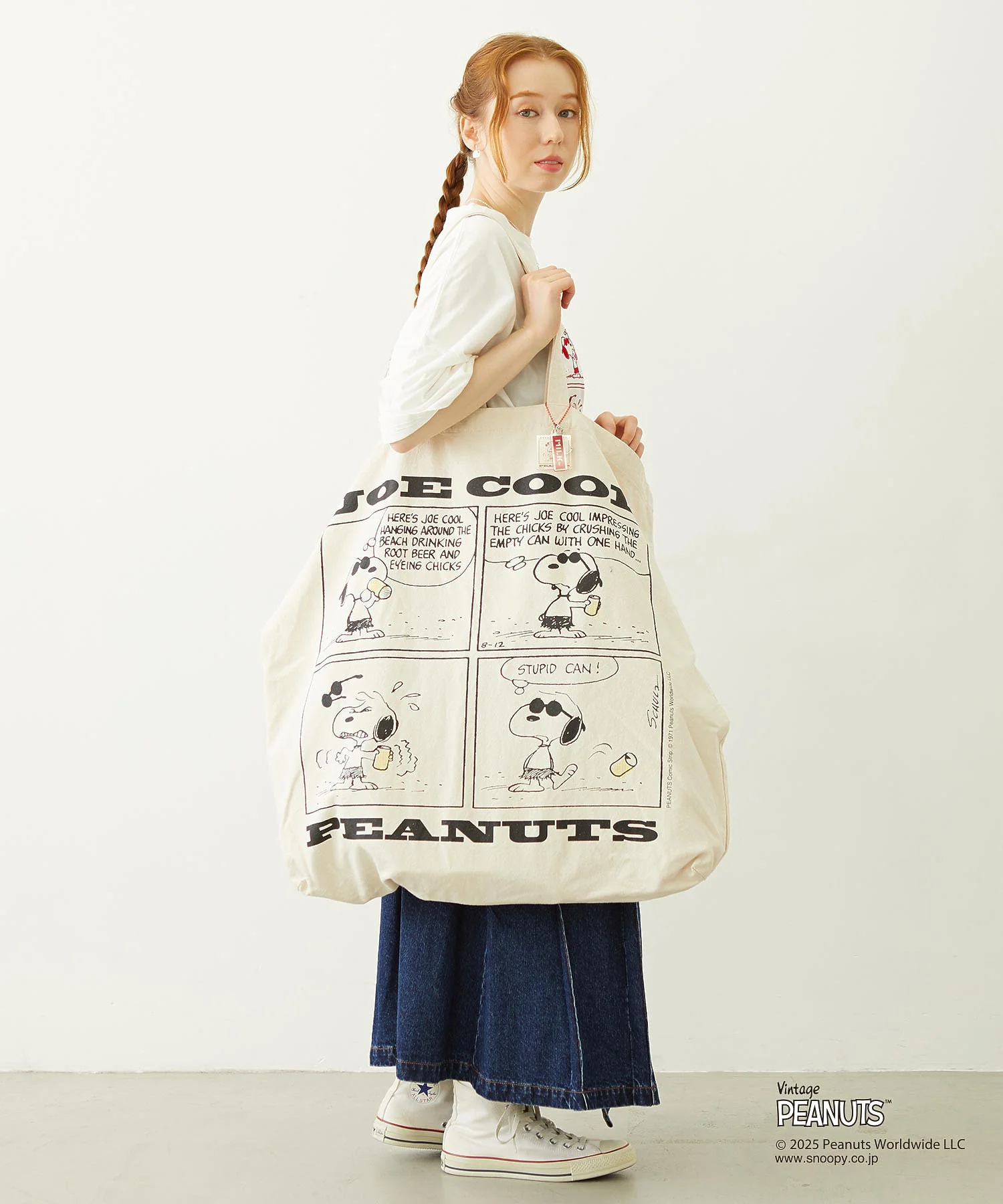 MILKFED. × PEANUTS JOE COOL COMIC BIG TOTE - Image 21
