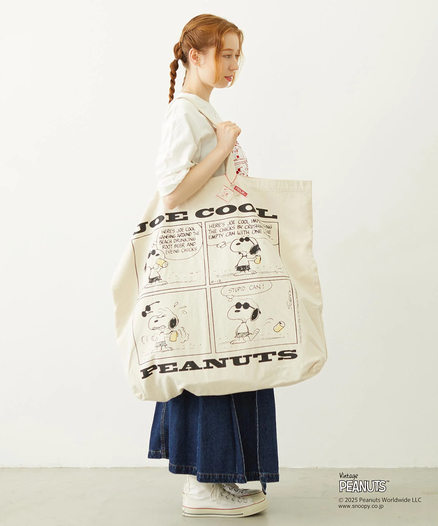 MILKFED. × PEANUTS JOE COOL COMIC BIG TOTE - Image 22