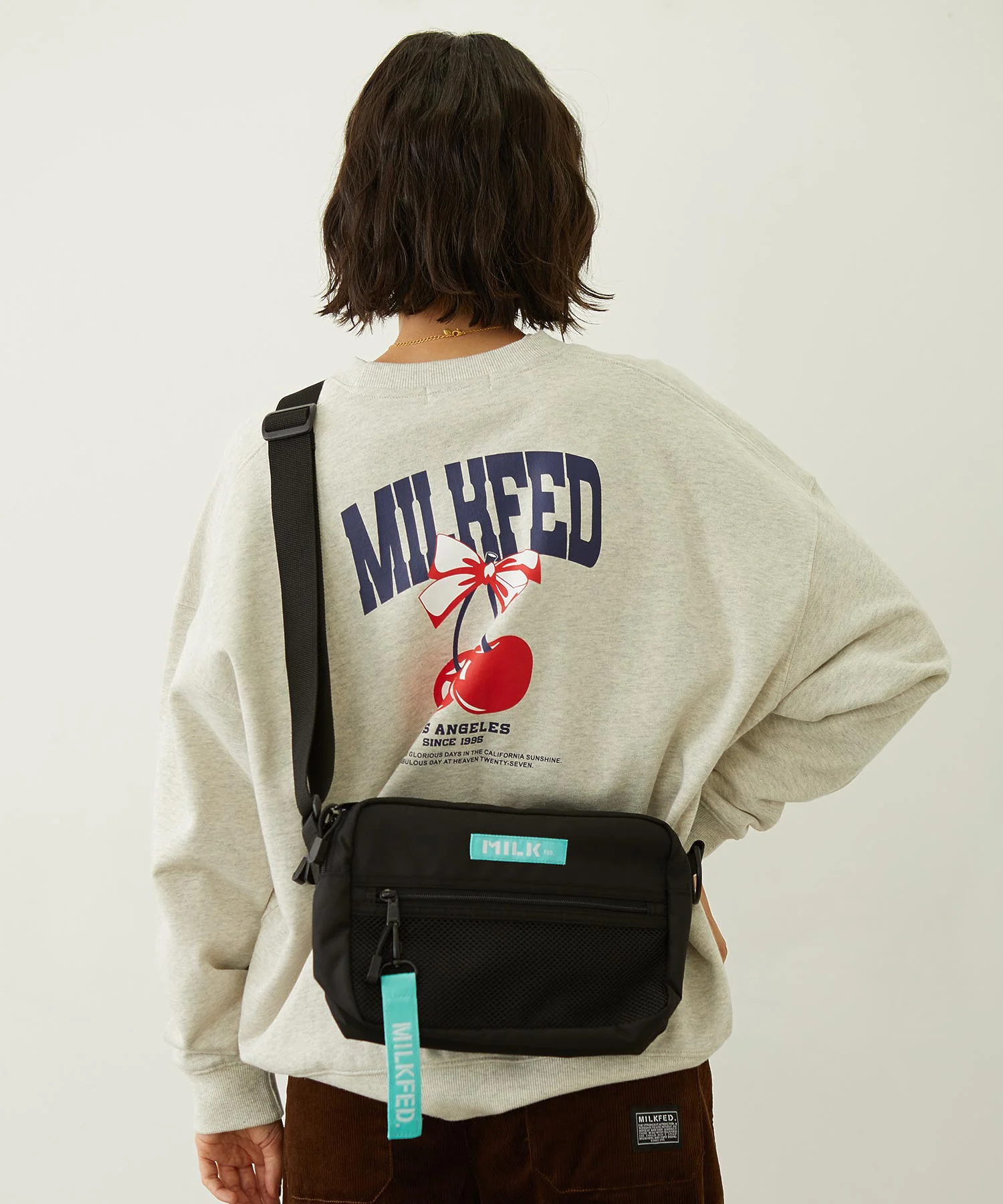 SHOULDER WIDE BAG MESH POCKET LtGREEN - Image 22
