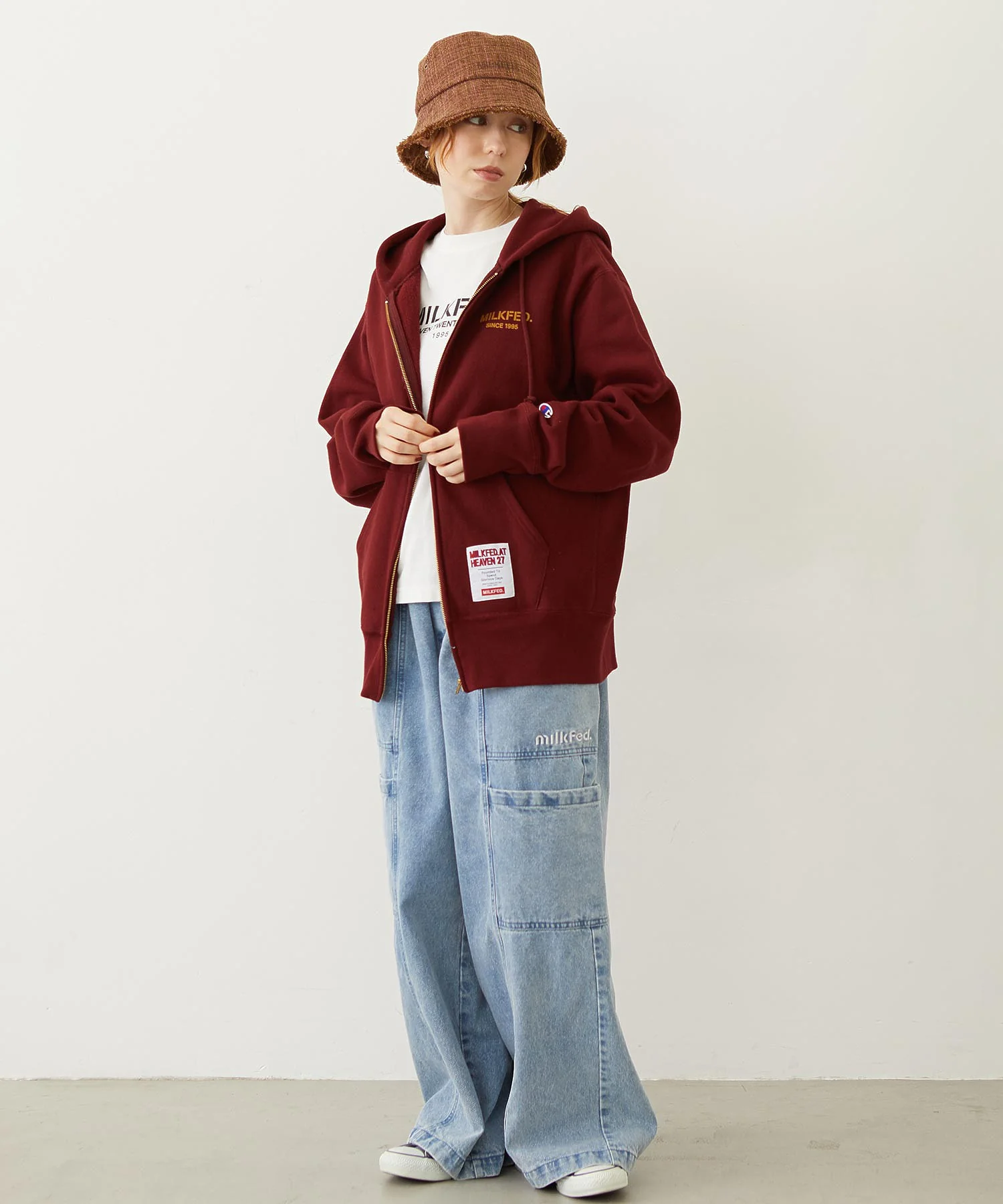 MILKFED. × CHAMPION SWEAT ZIP HOODIE - Image 62