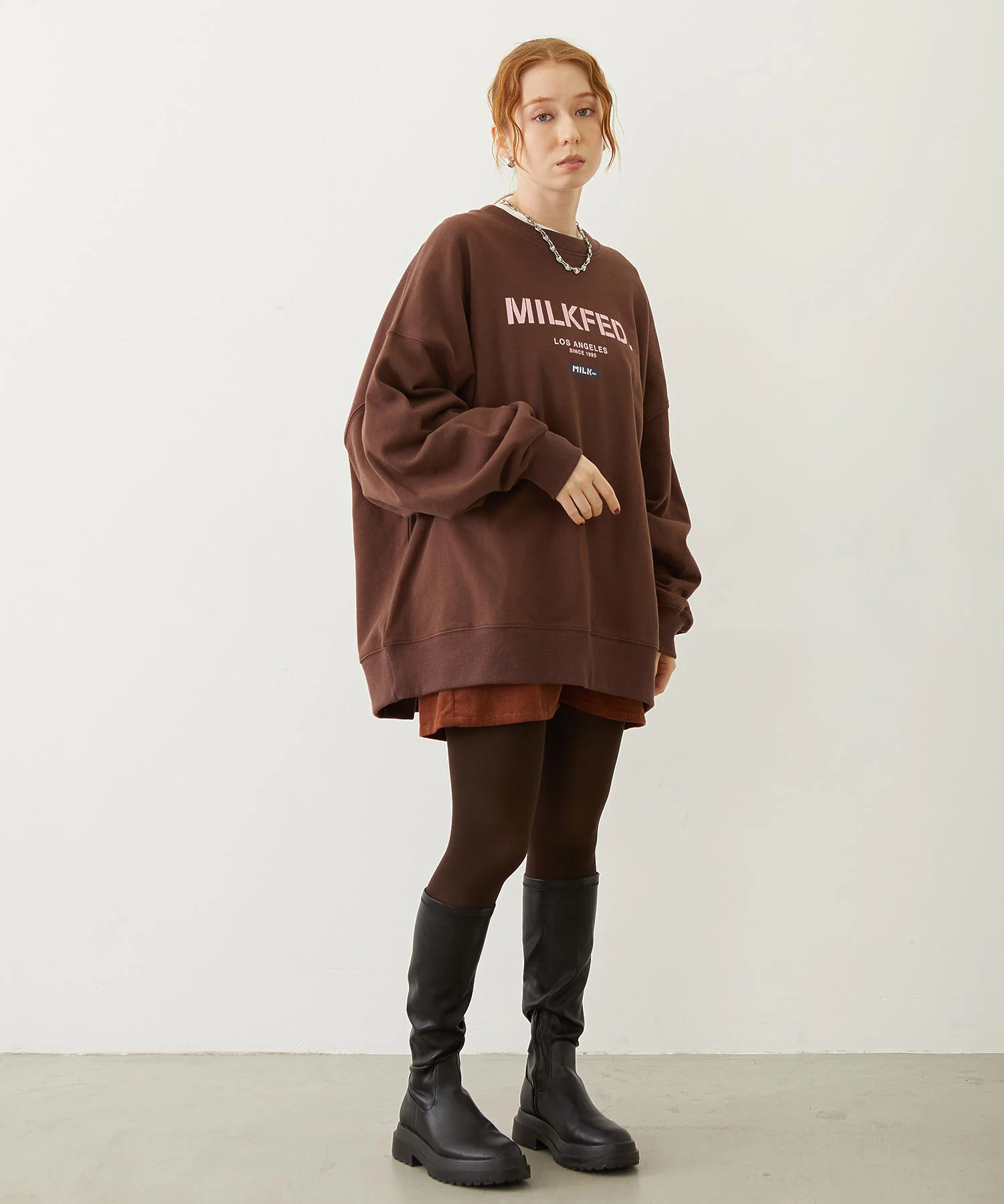 STENCIL AND BAR LOGO BIG SWEAT TOP - Image 19