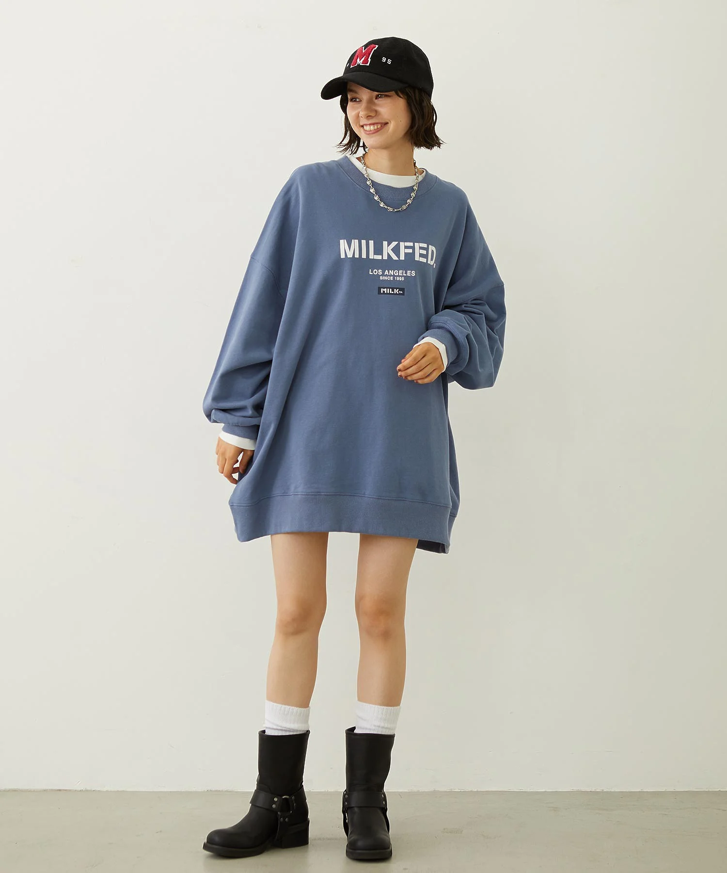 STENCIL AND BAR LOGO BIG SWEAT TOP - Image 40