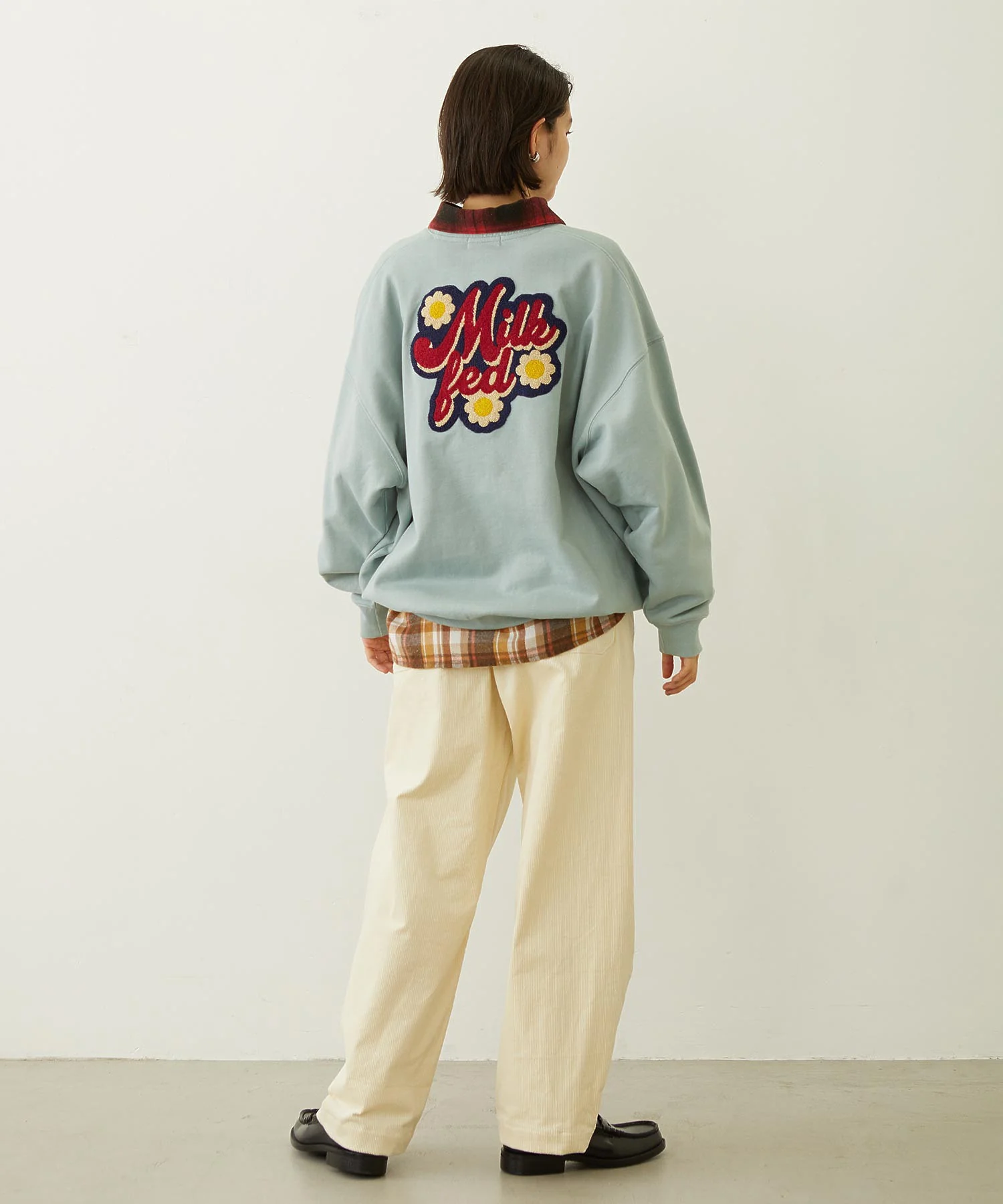 FLOWER LOGO CHENILLE EMBROIDERY SWEAT TOP - Image 26
