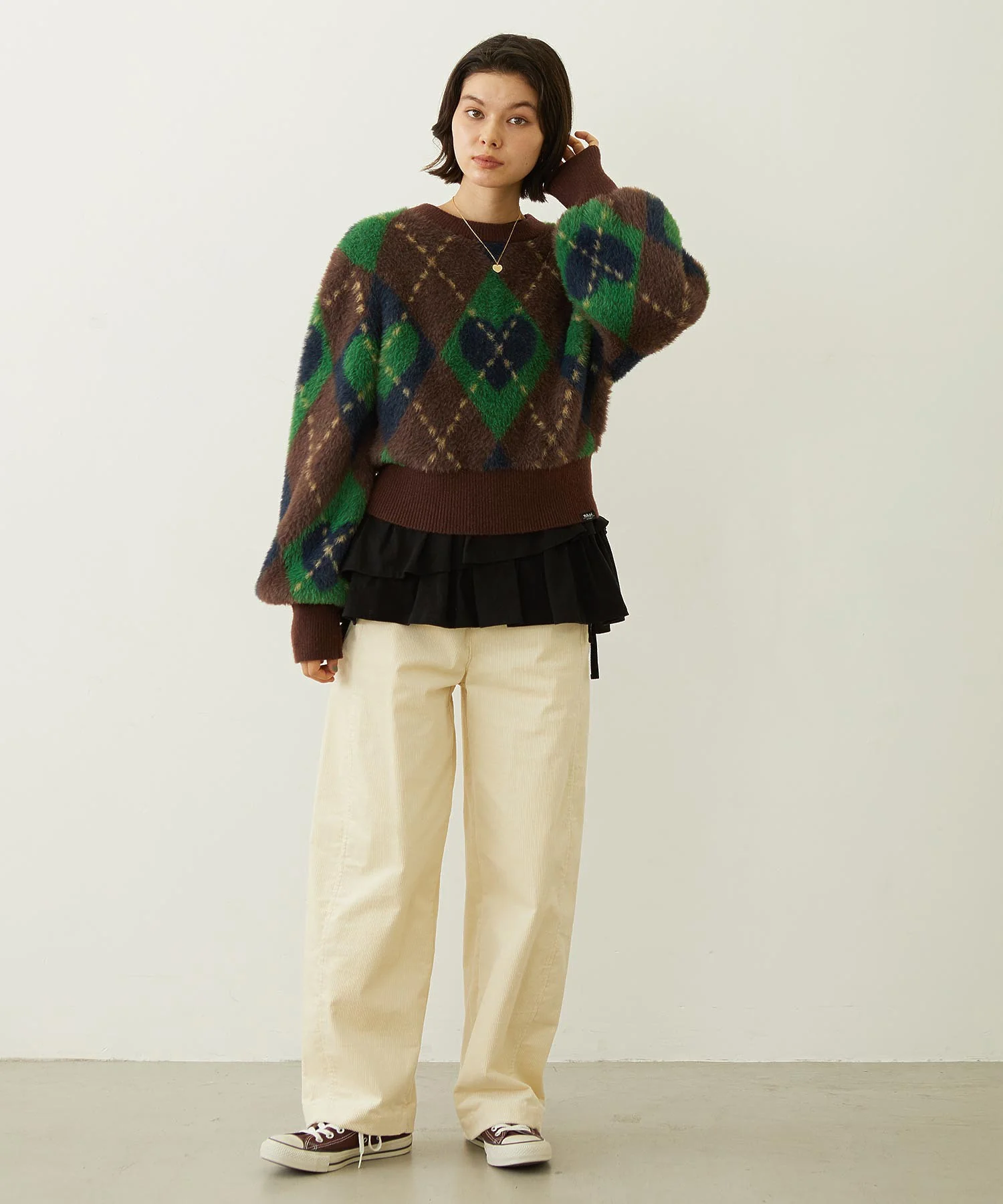 HEART ARGYLE KNIT TOP - Image 23